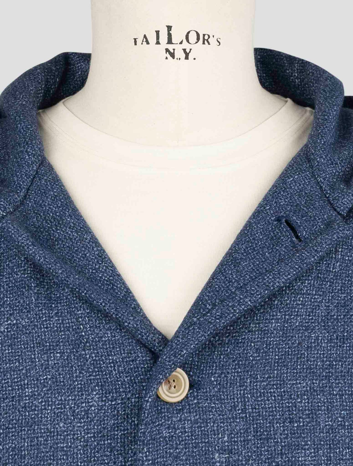 Kiton Blue Virgin Wool Silk Linen Shirt Luca