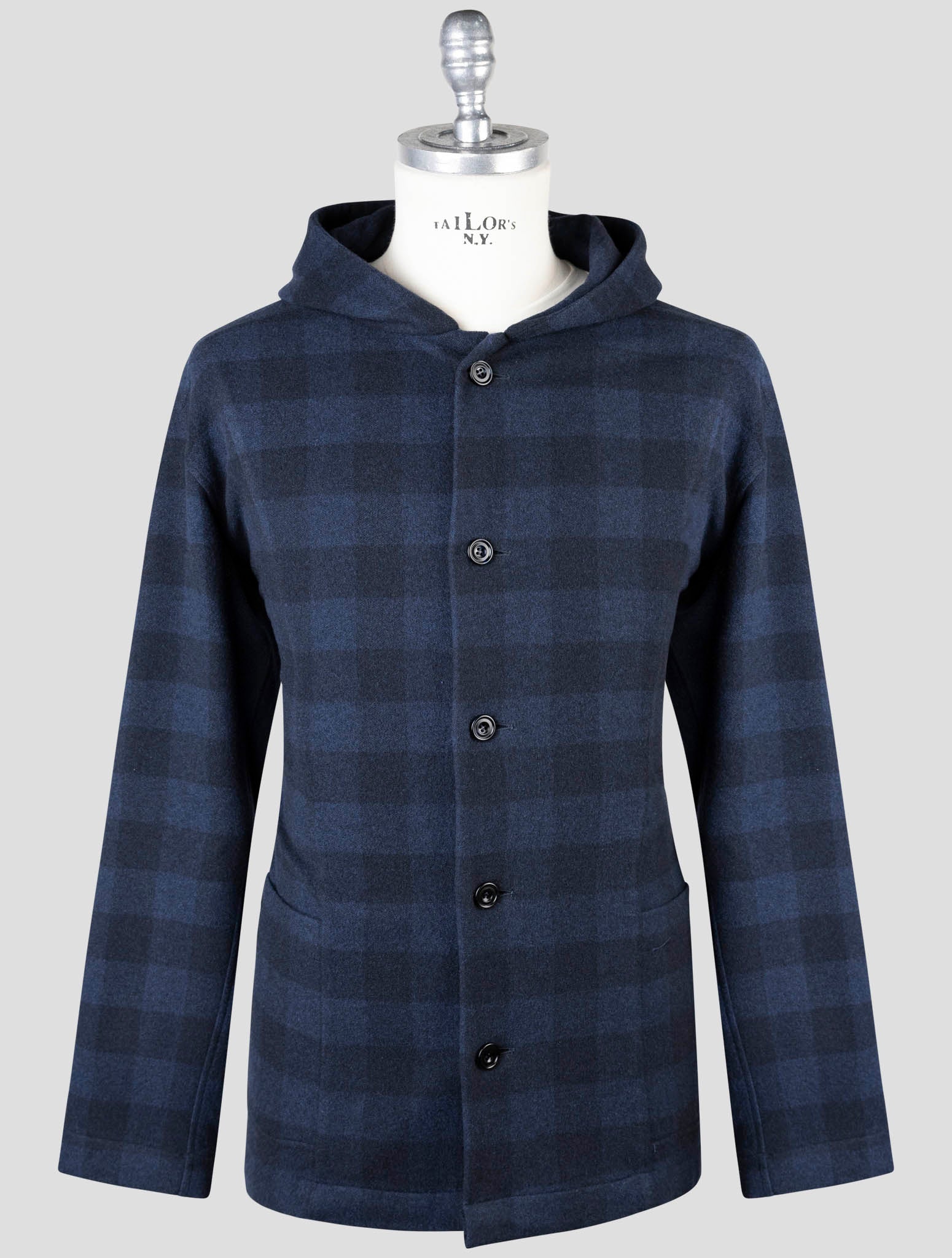 Kiton Blue Cashmere Shirt Luca