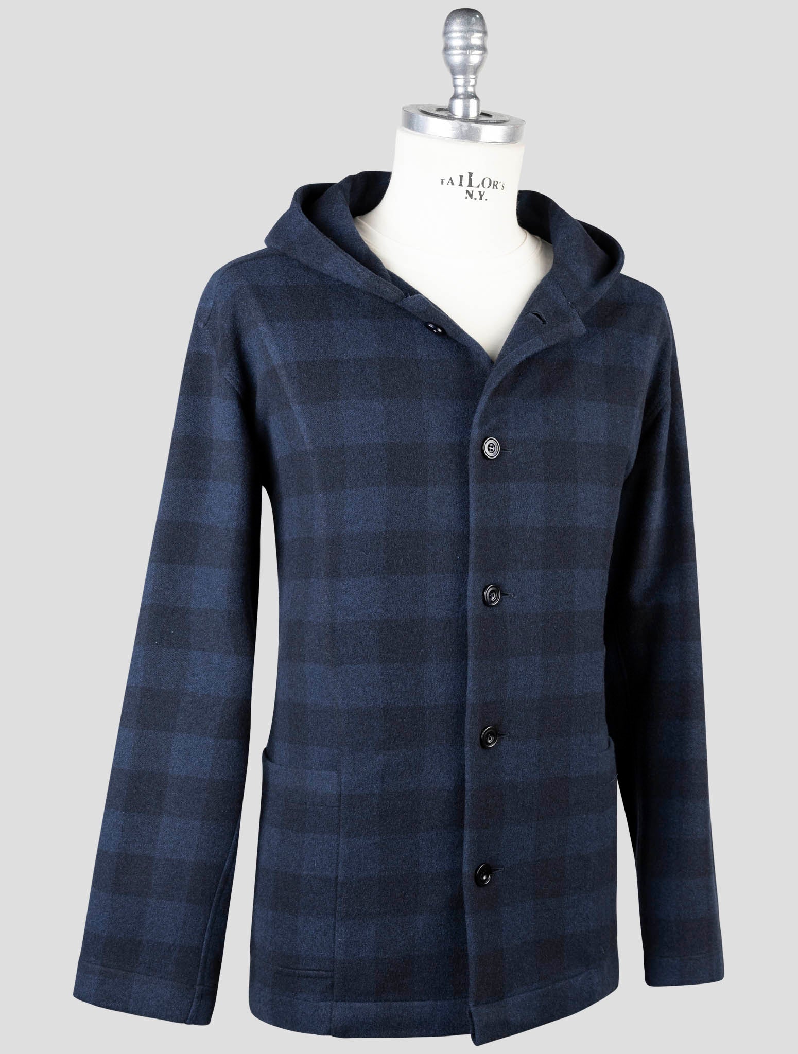 Kiton Blue Cashmere Shirt Luca