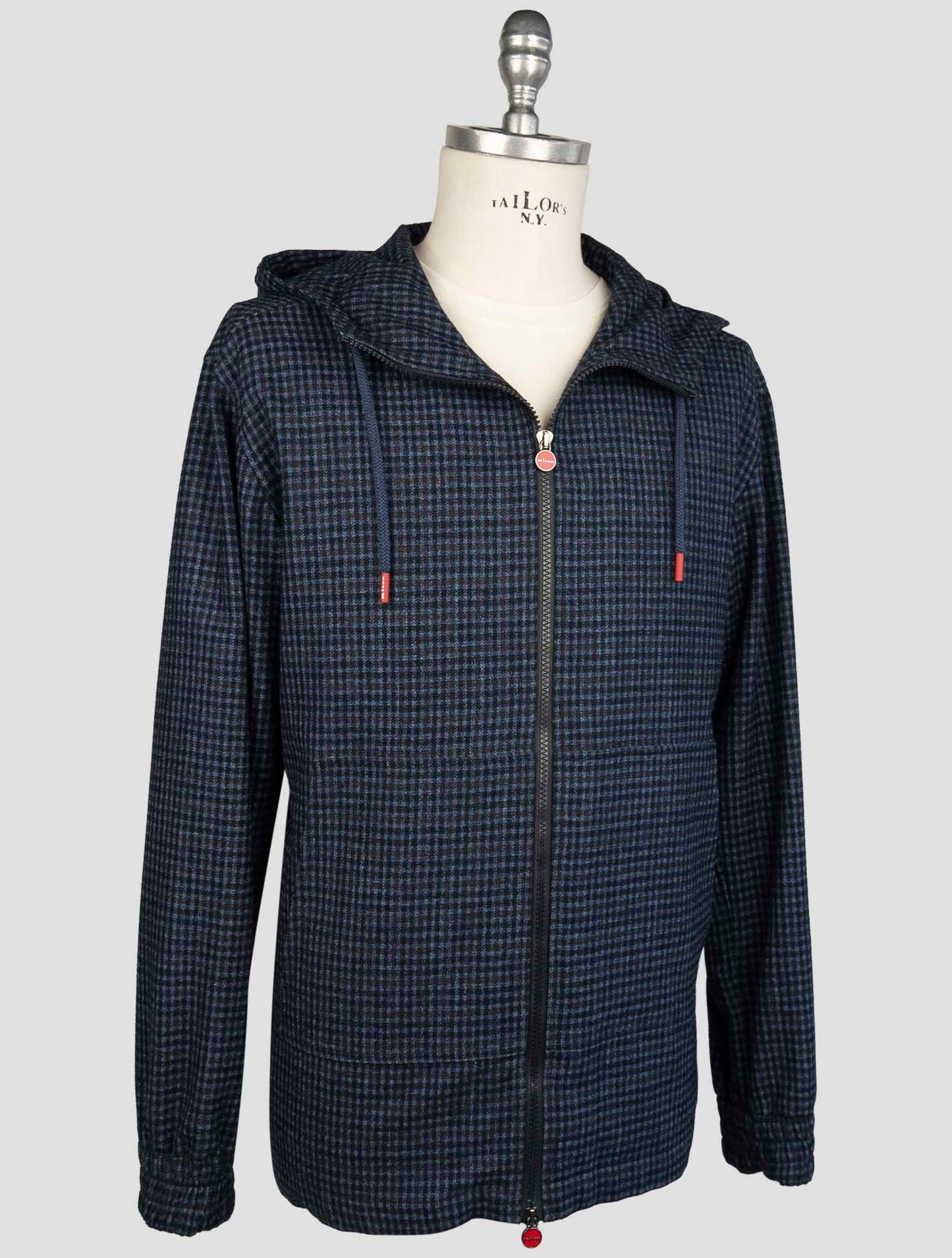 Kiton Blue Virgin Wool Silk Linen Shirt Umbi