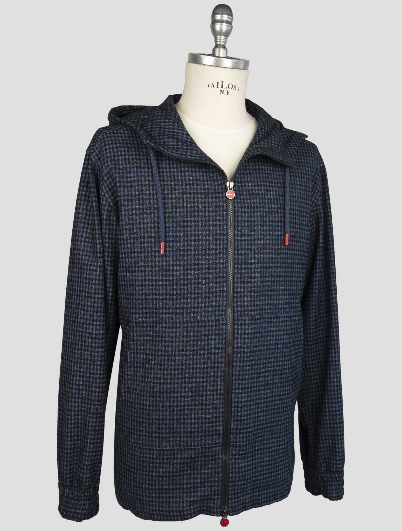 Kiton Blue Virgin Wool Silk Linen Shirt Umbi