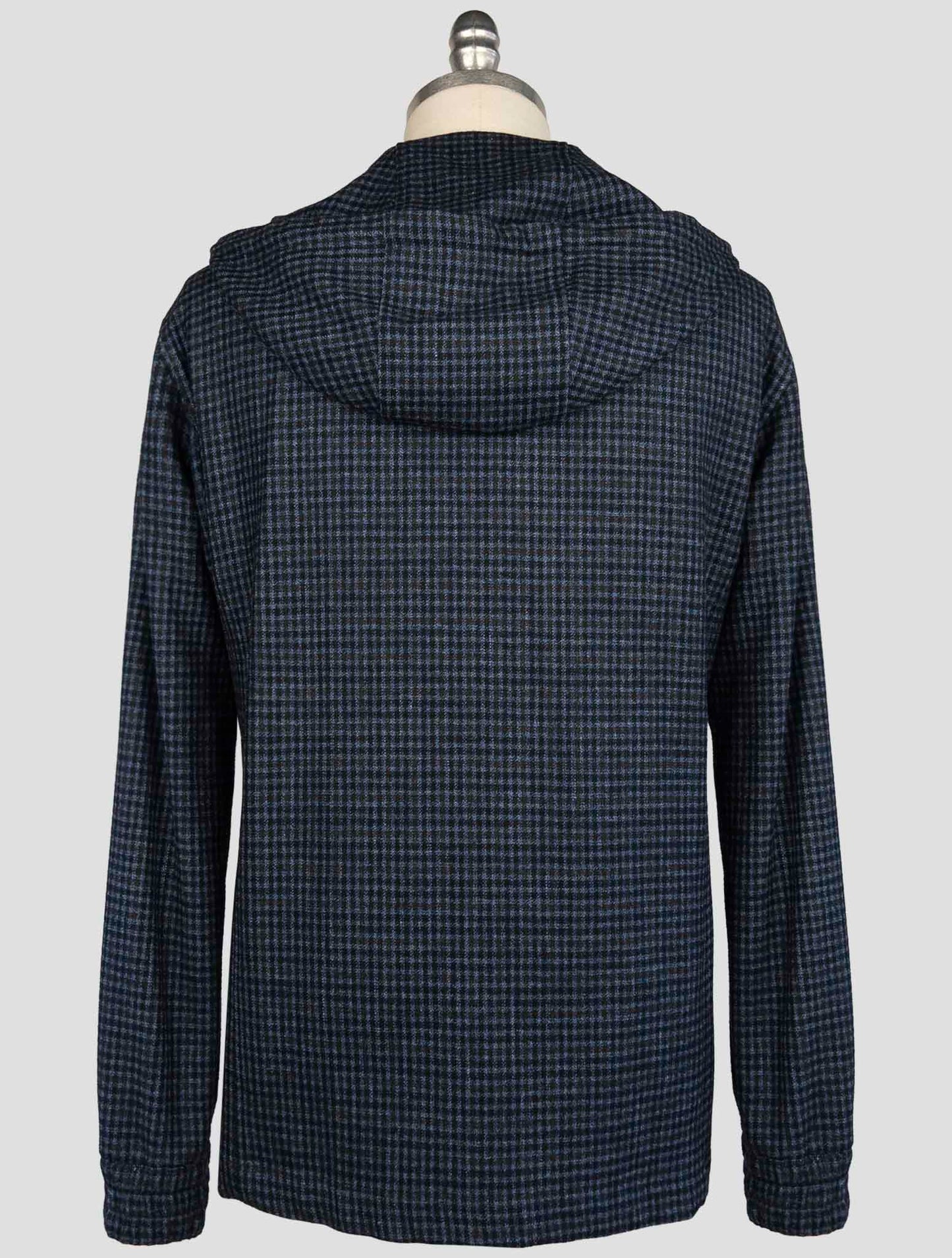 Kiton Blue Virgin Wool Silk Linen Shirt Umbi