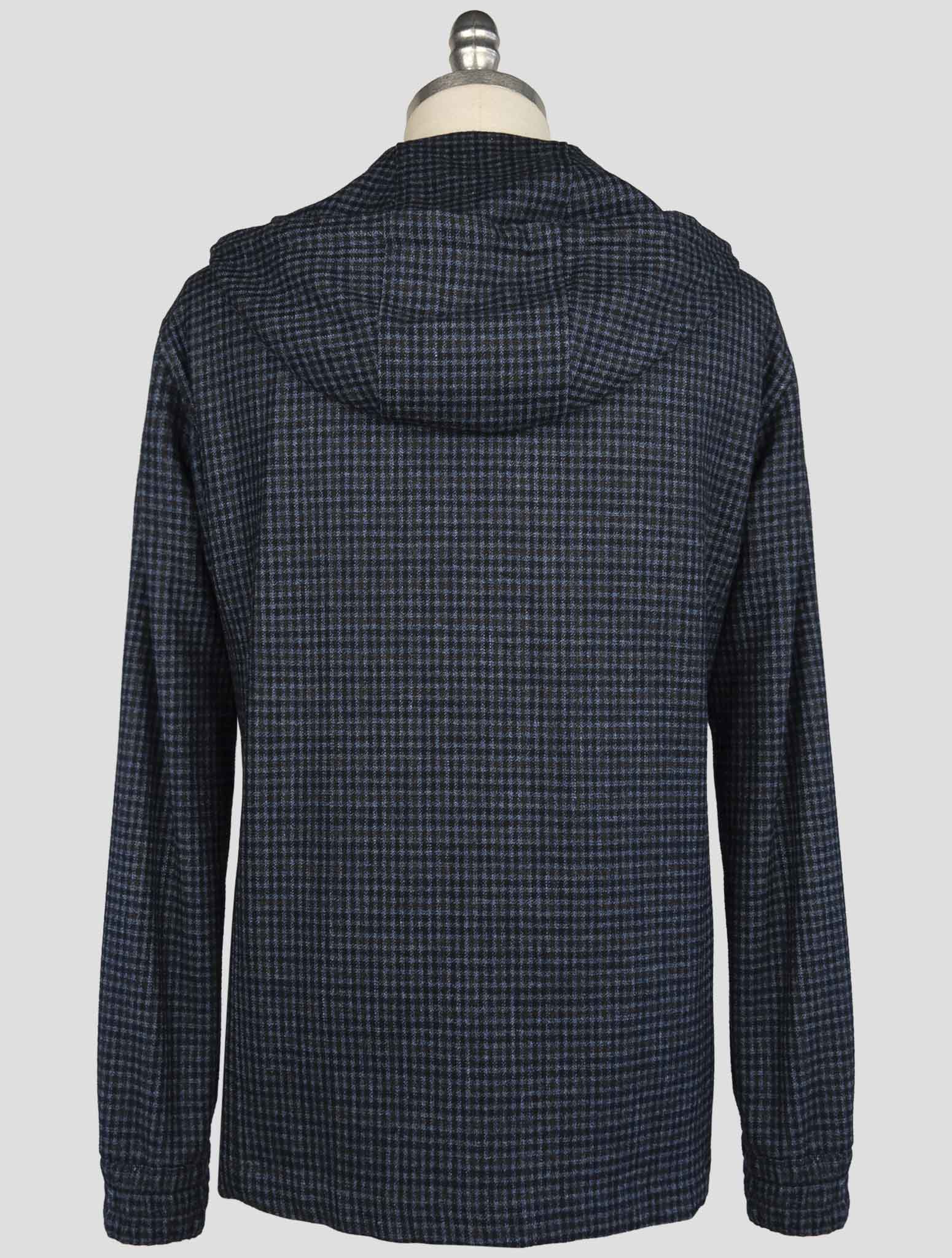 Kiton Blue Virgin Wool Silk Linen Shirt Umbi