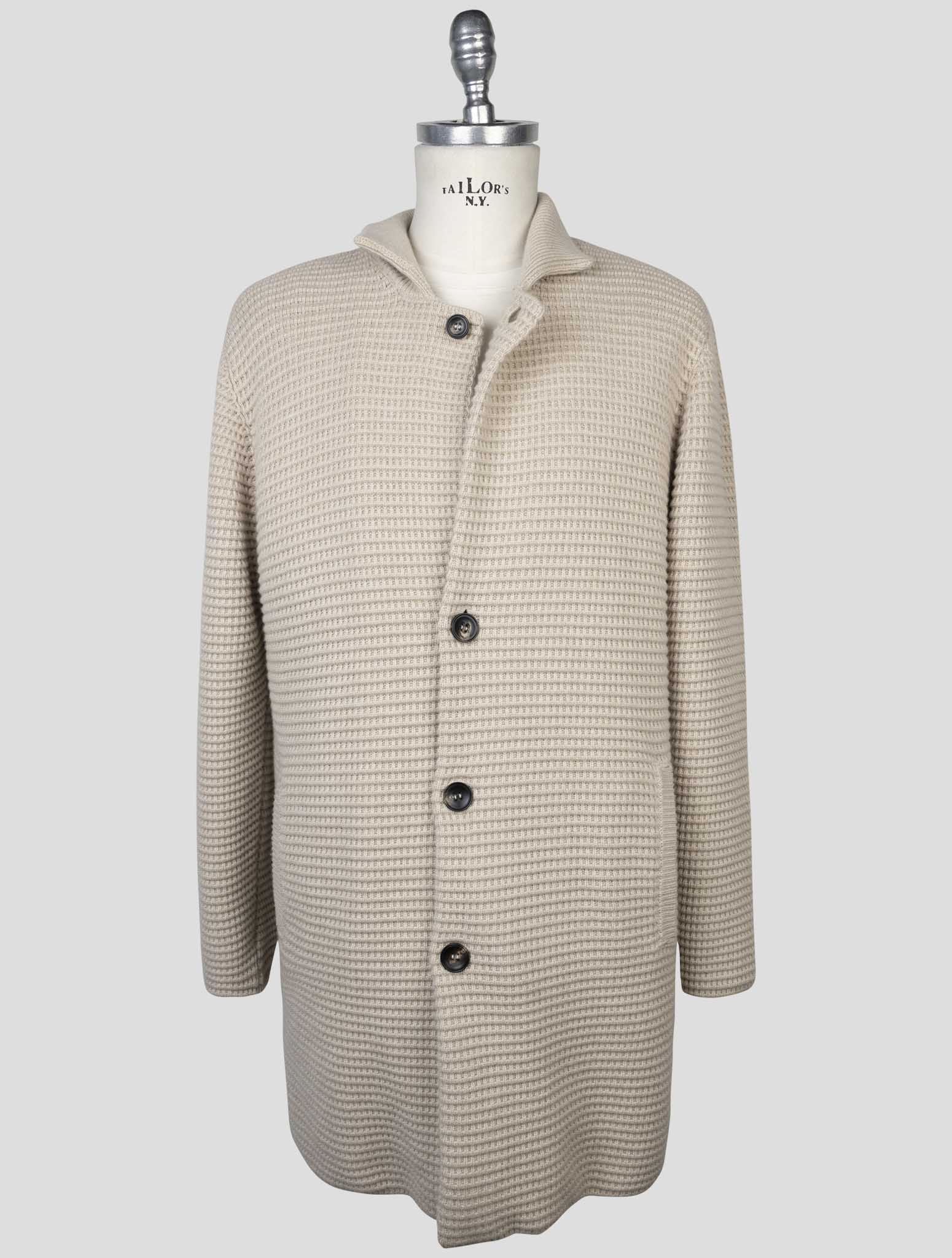 kiton Beige  Cashmere Mink Fur Overcoat