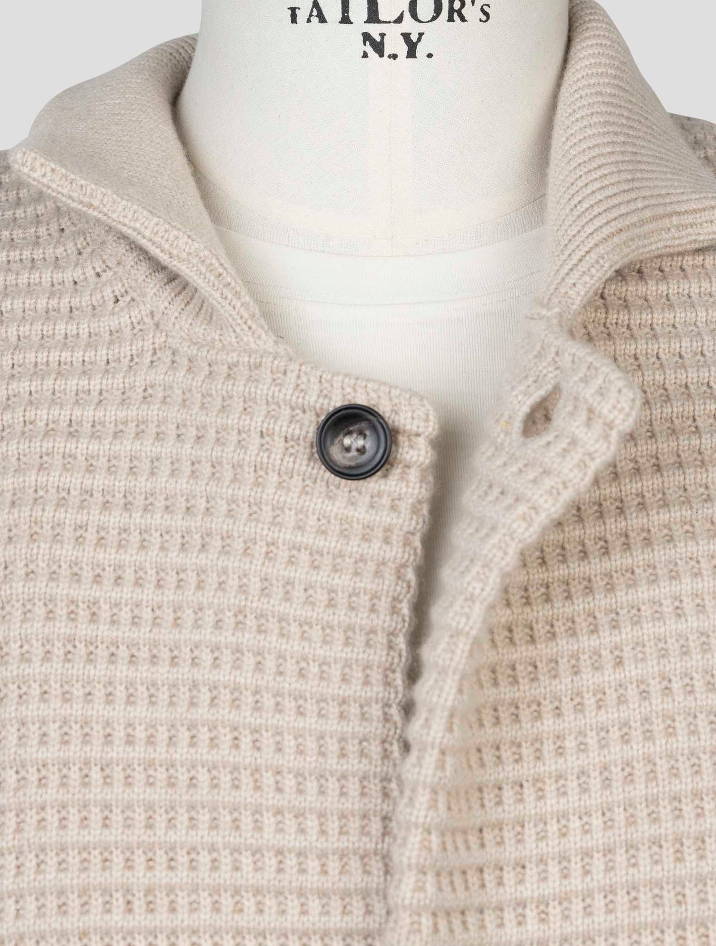 kiton Beige  Cashmere Mink Fur Overcoat