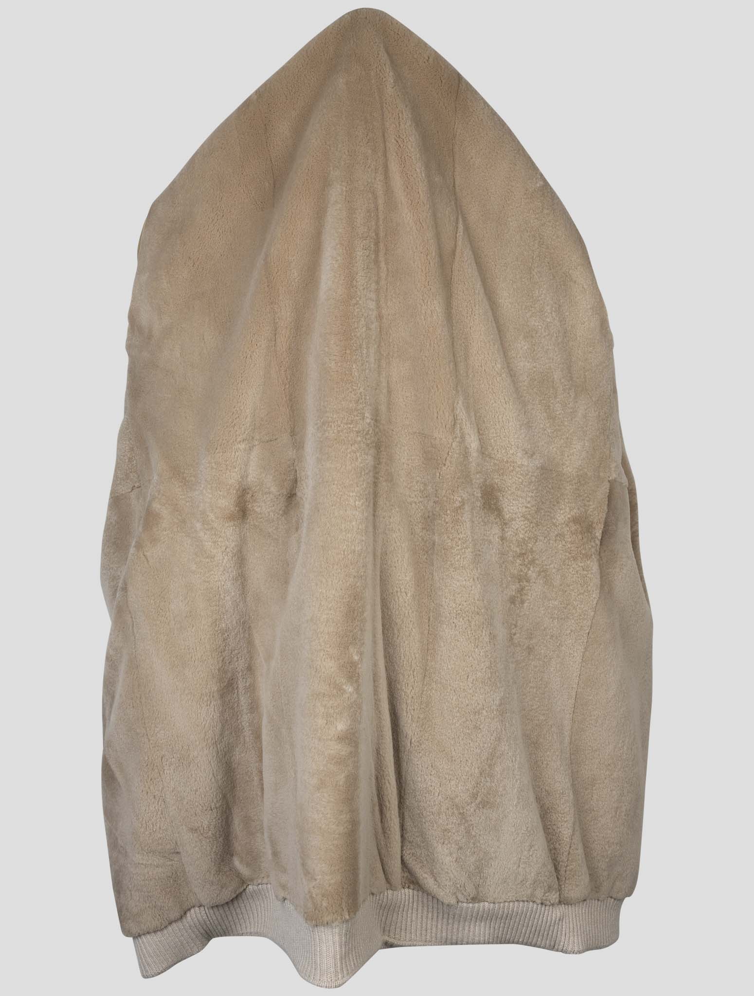 kiton Beige  Cashmere Mink Fur Overcoat