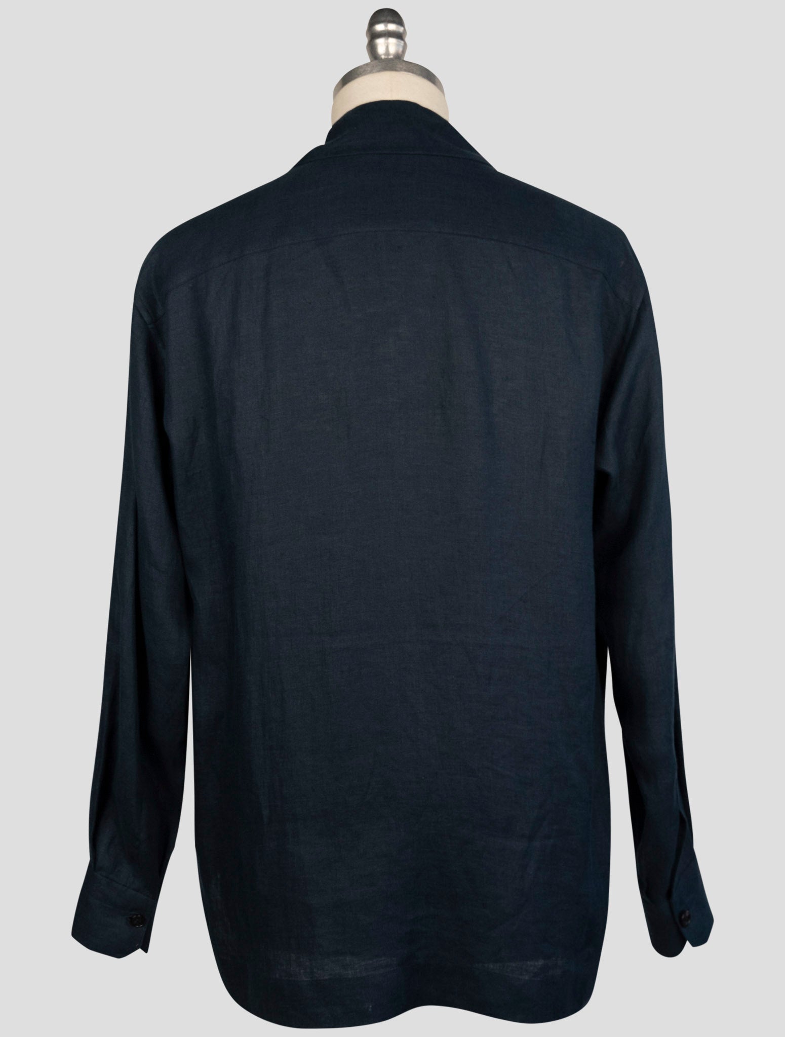 kiton Blue Linen Shirt