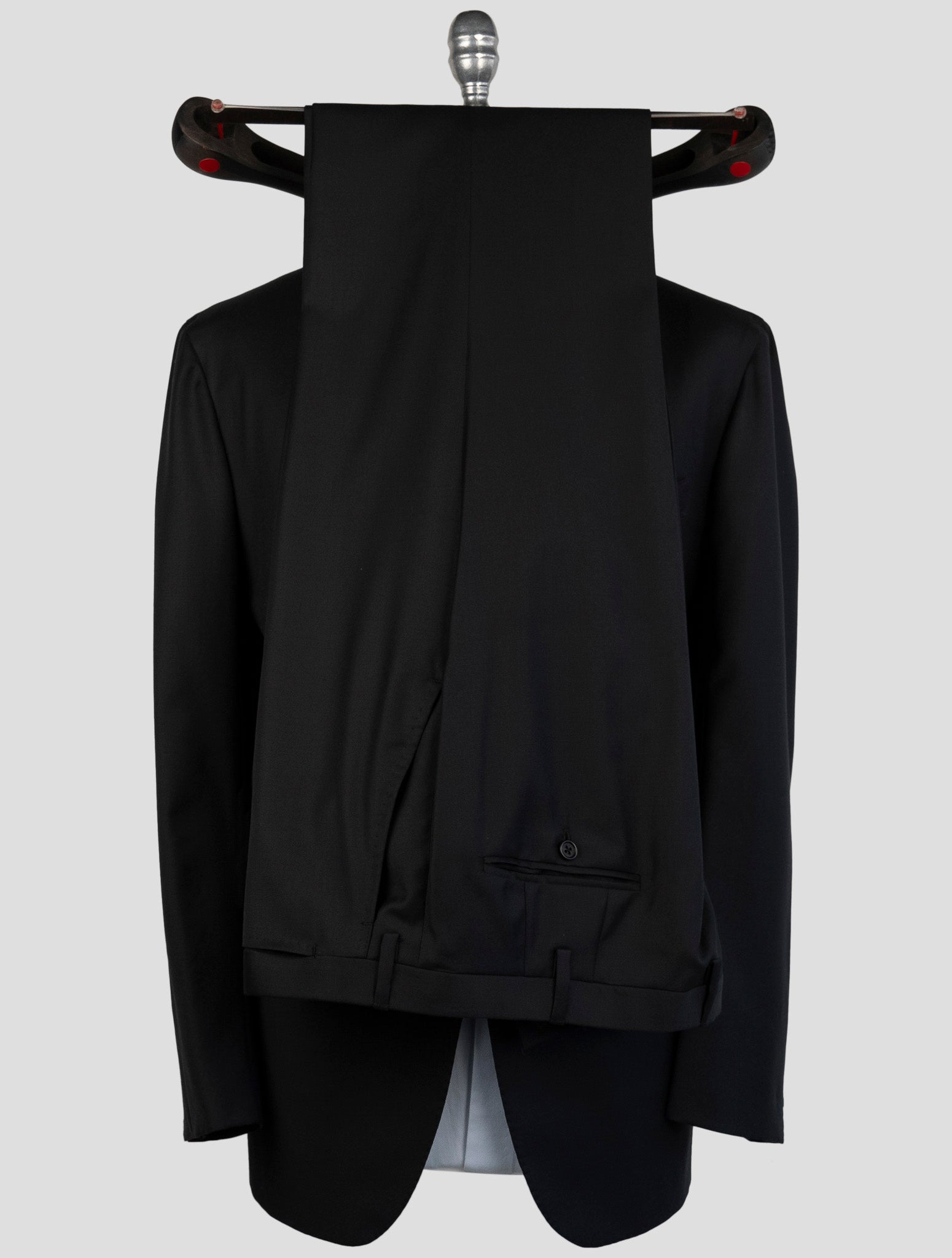 Kiton Black Wool 150's Diamante Blue Suit