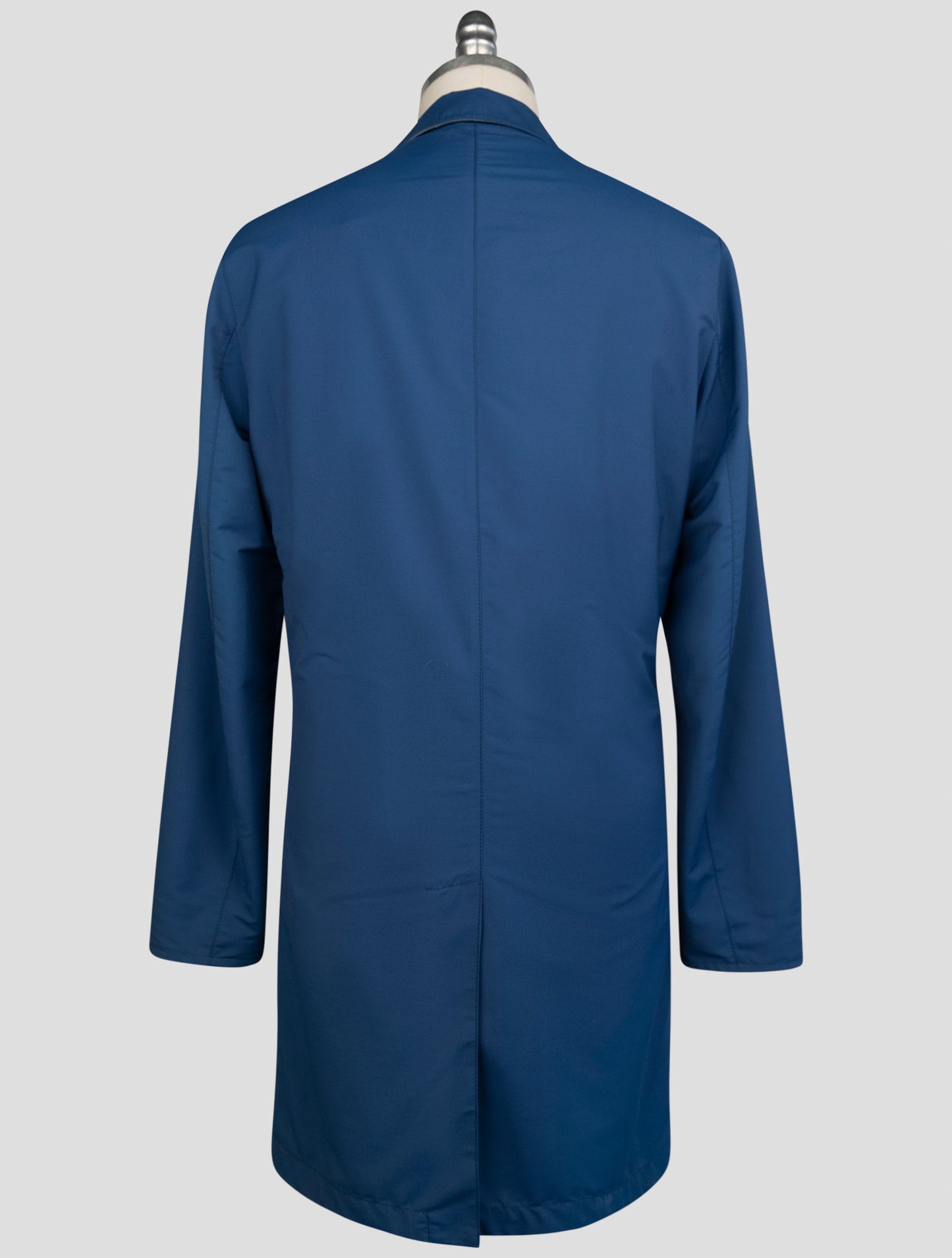 Kiton Blue Beige Wool Pa Reverse Overcoat