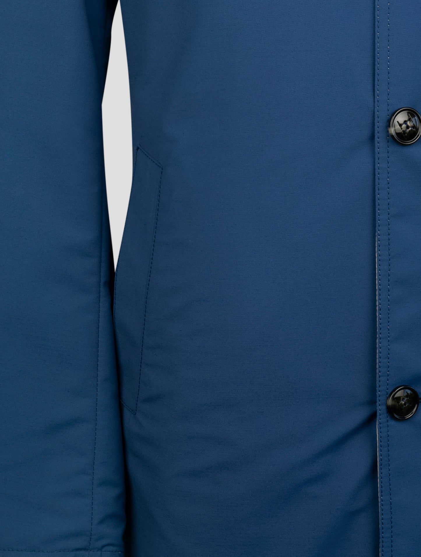 Kiton Blue Beige Wool Pa Reverse Overcoat