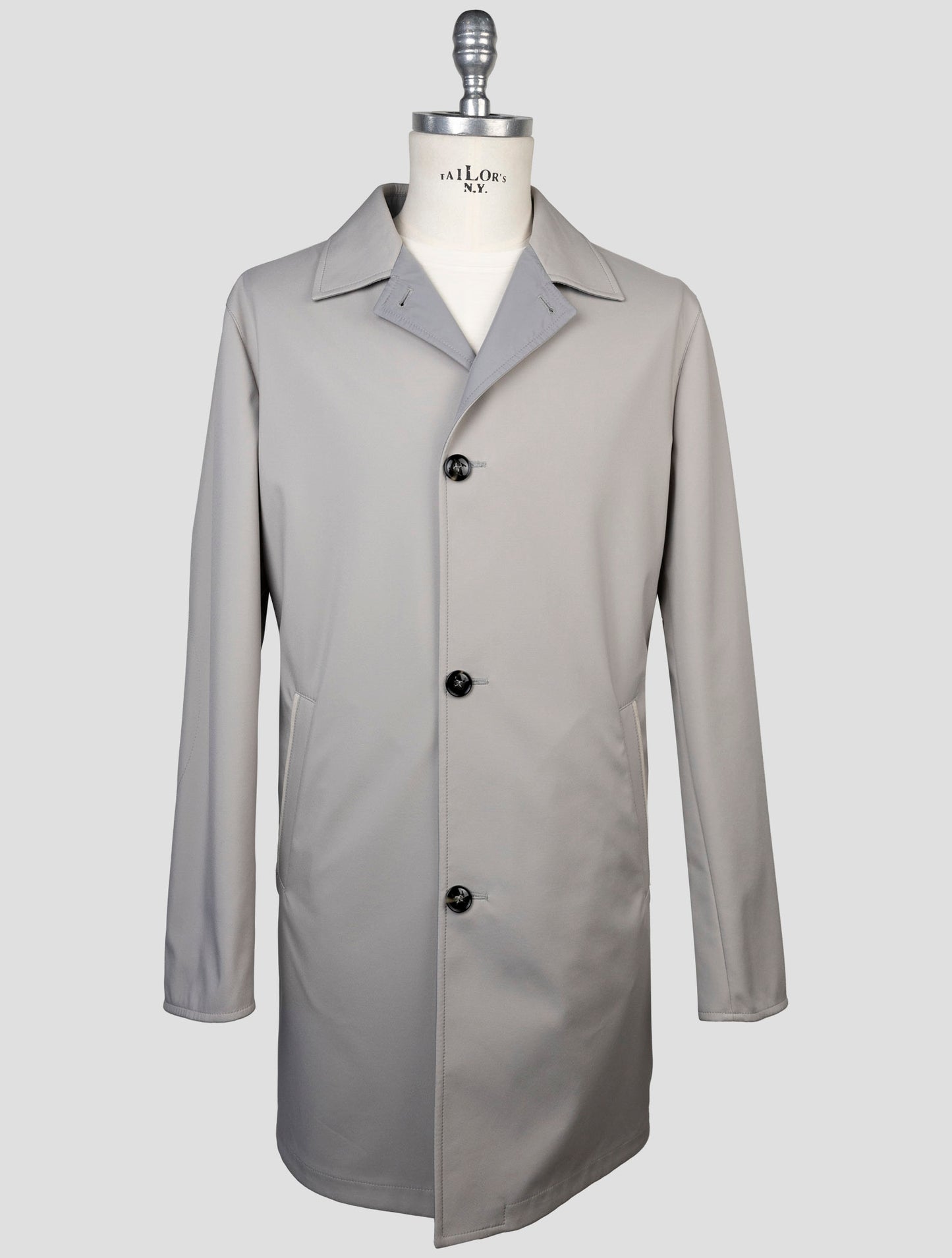 Kiton Gray Cotton Pa Pl Reverse Overocat