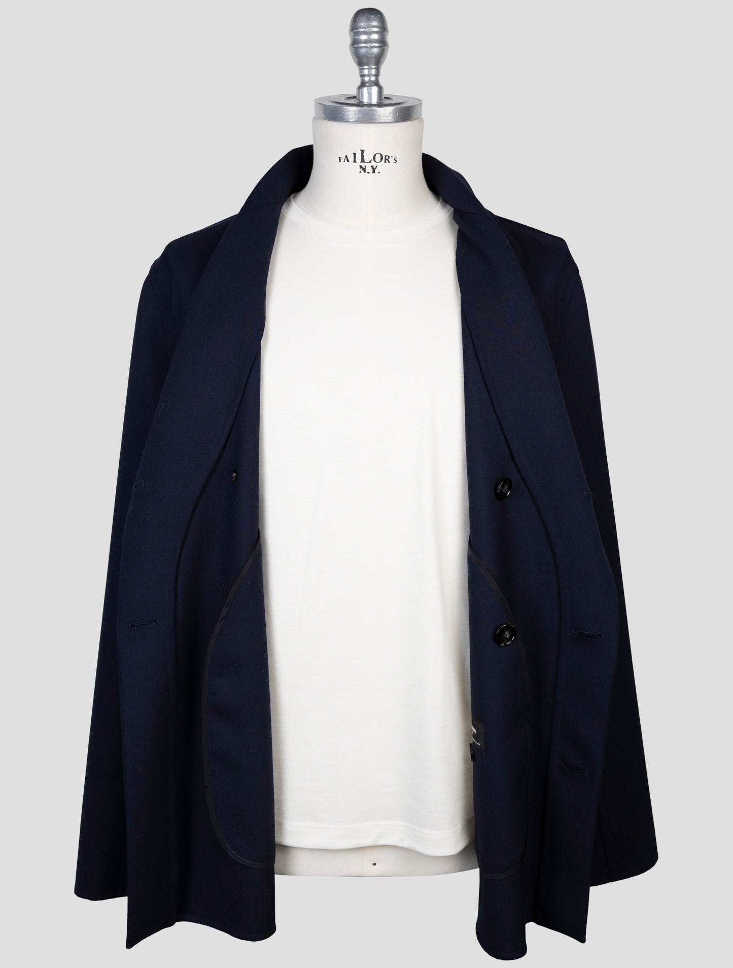 Kiton Blue Wool Pa Blazer