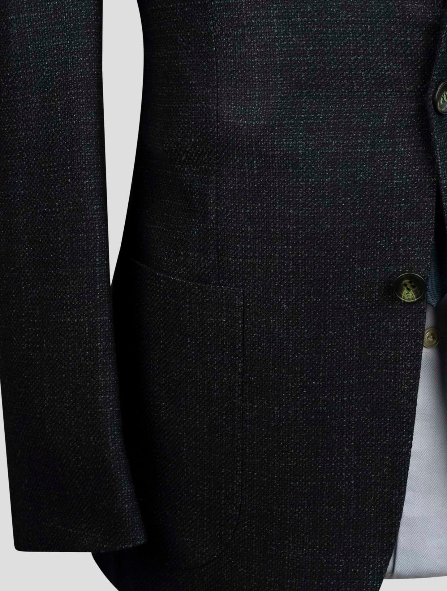 Kiton Blue Cashmere Wool Silk Blazer