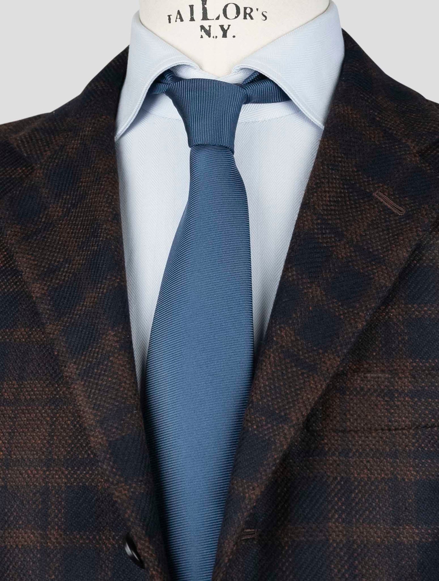 Kiton Brown Blue Cashmere Blazer