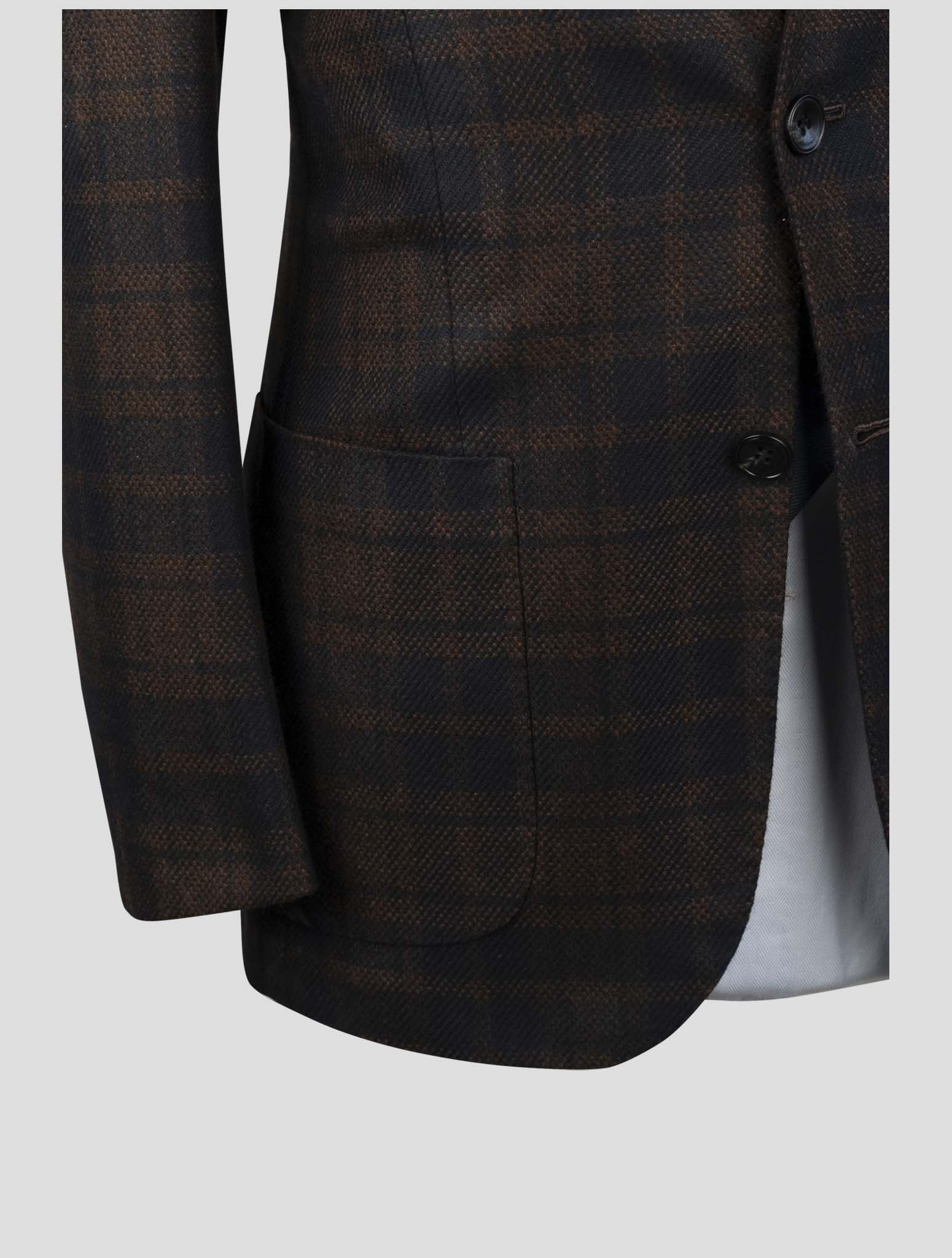 Kiton Brown Blue Cashmere Blazer