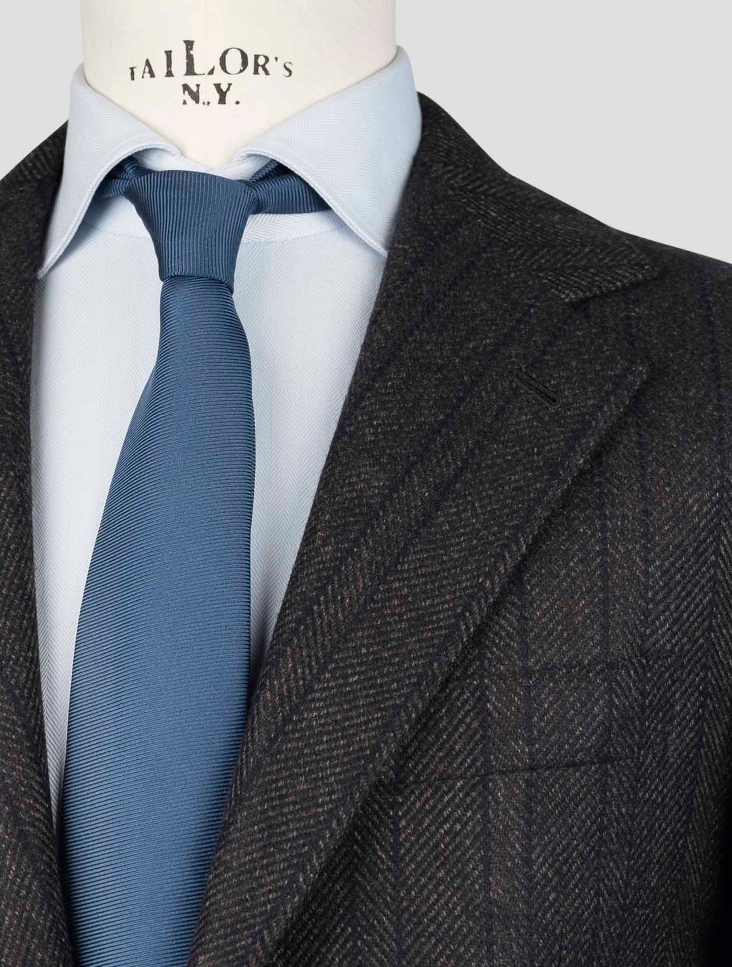 Kiton Brown Blue Cashmere Blazer