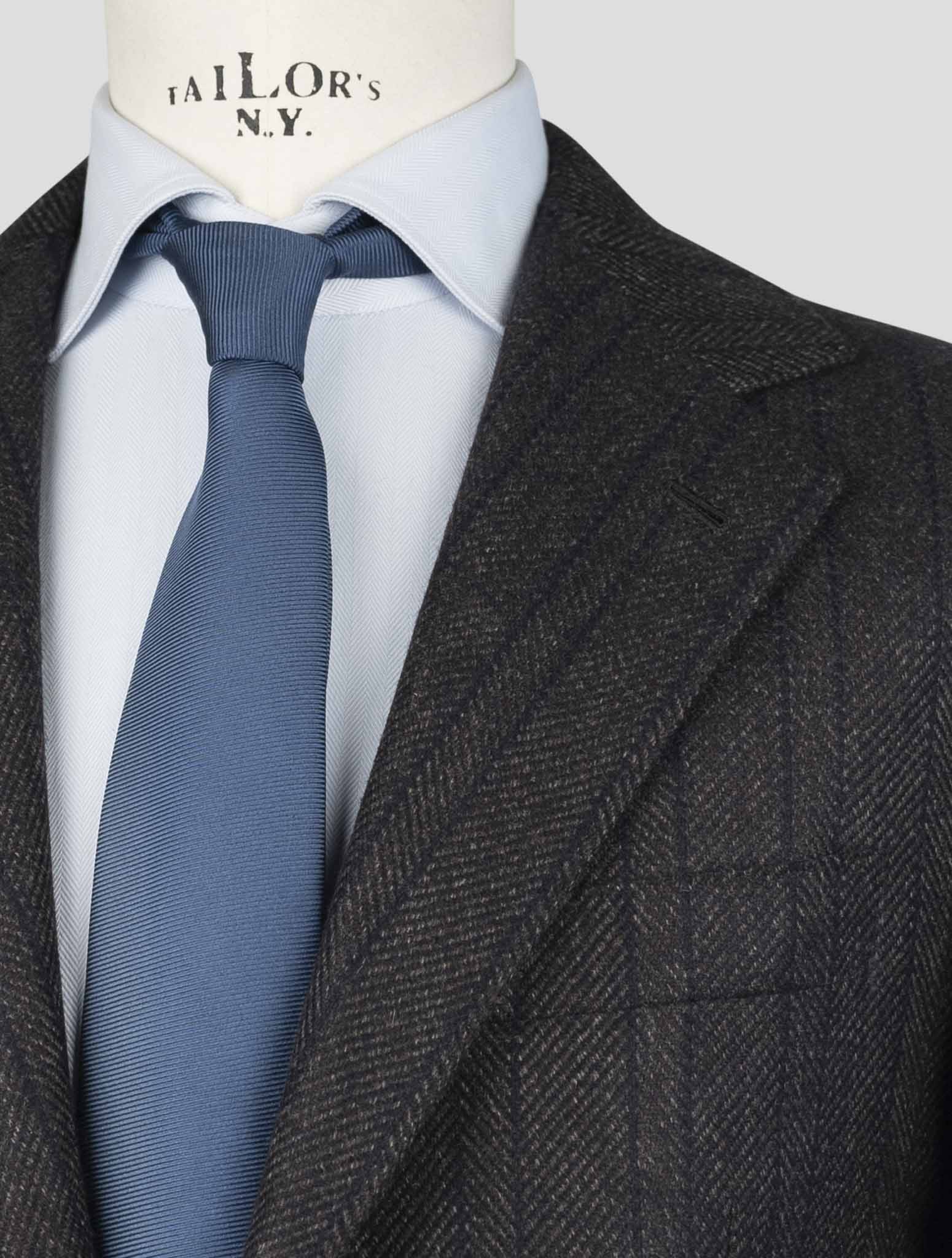 Kiton Brown Blue Cashmere Blazer