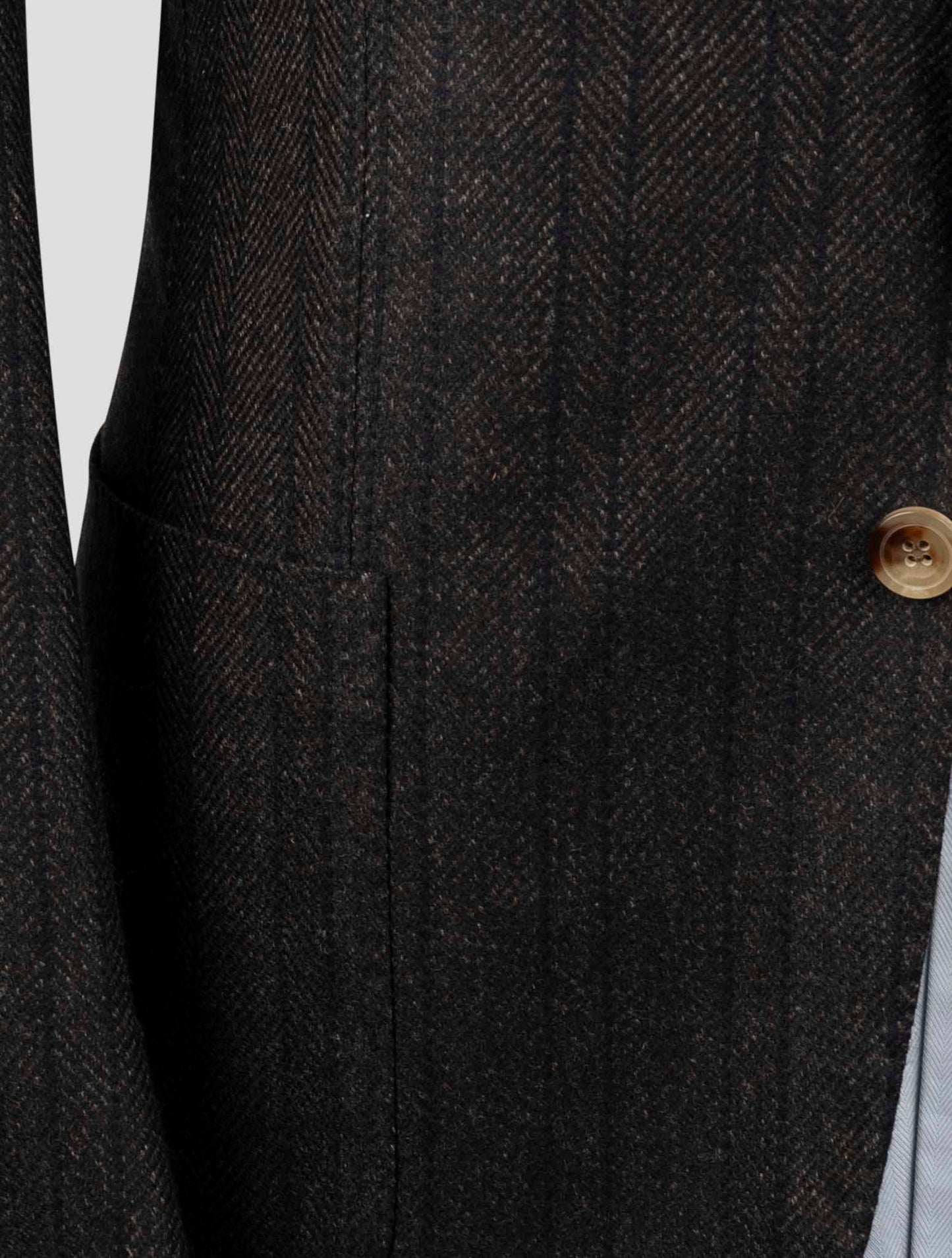 Kiton Brown Blue Cashmere Blazer