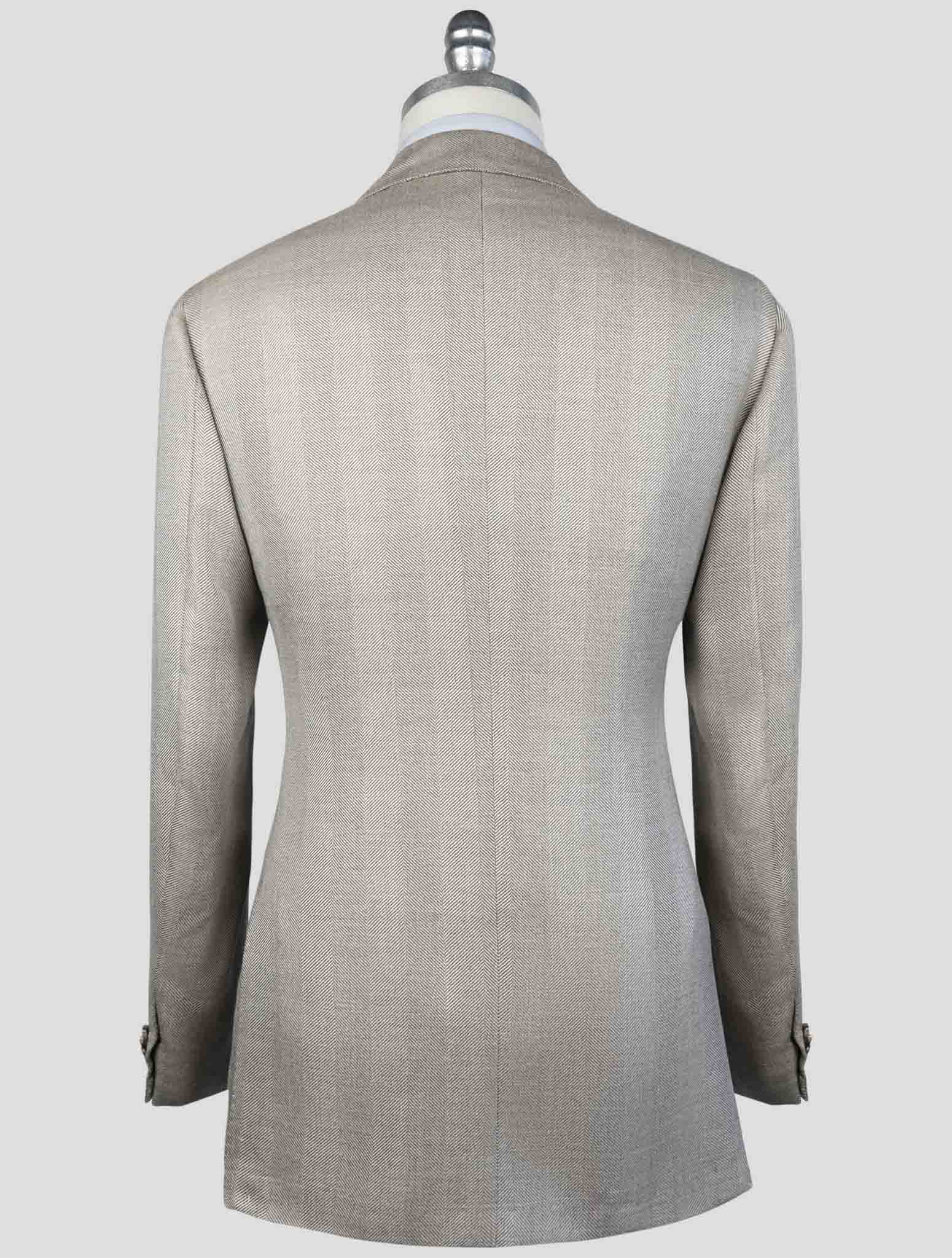 Kiton Brown  Cashmere Silk Linen Blazer
