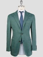 Kiton Green Cashmere Cotton Blazer