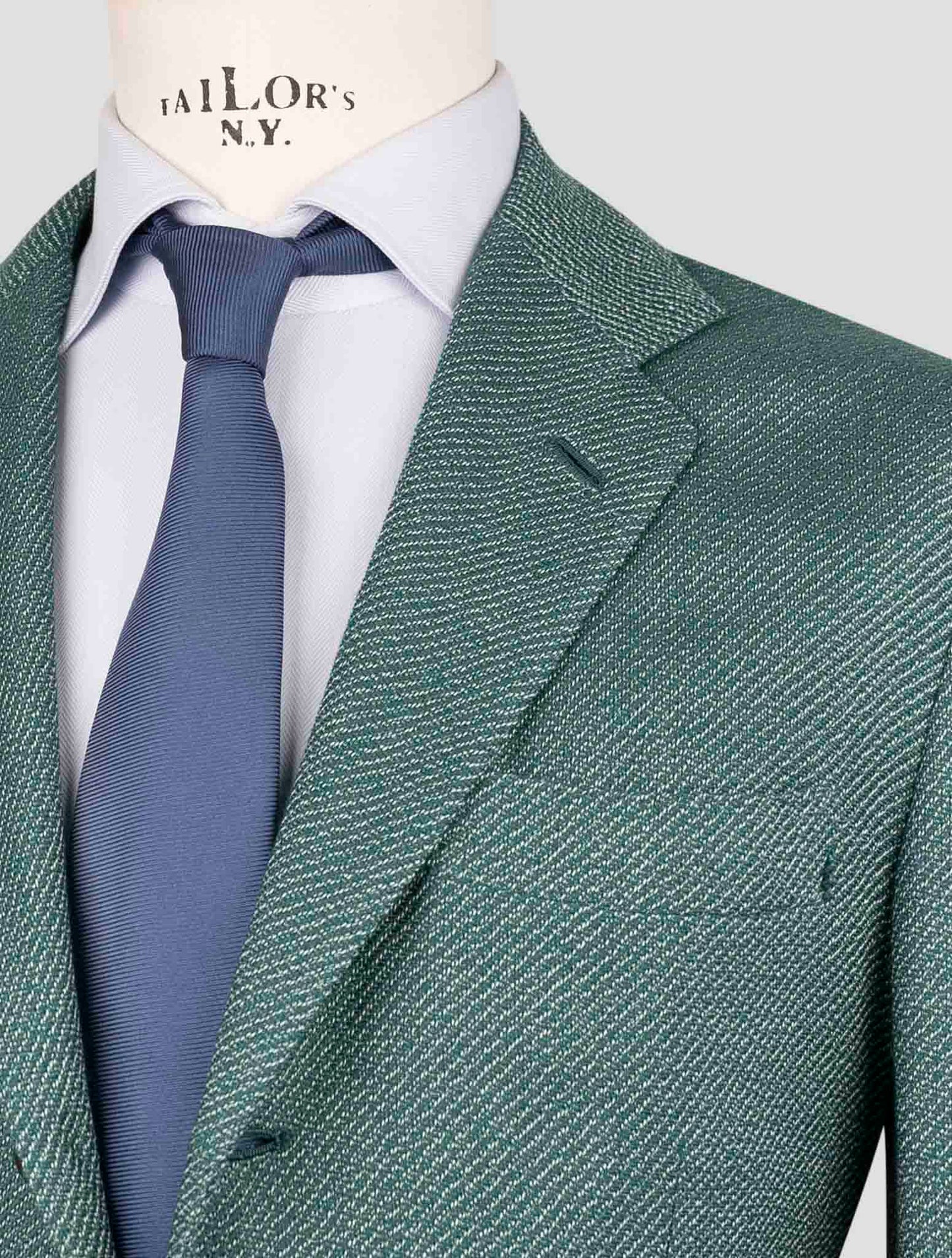 Kiton Green Cashmere Cotton Blazer