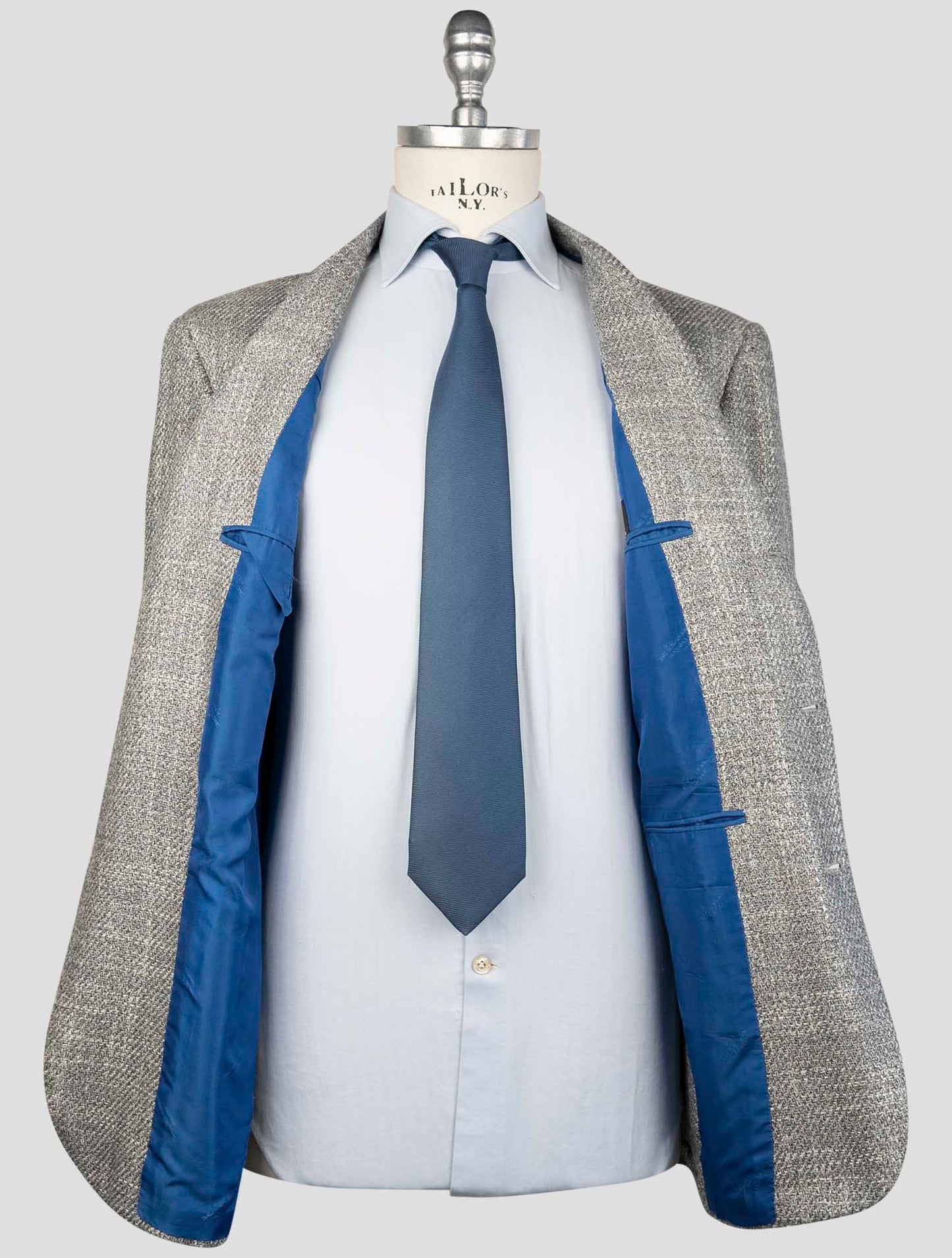 Kiton Gray Silk  Cashmere Wool Blazer