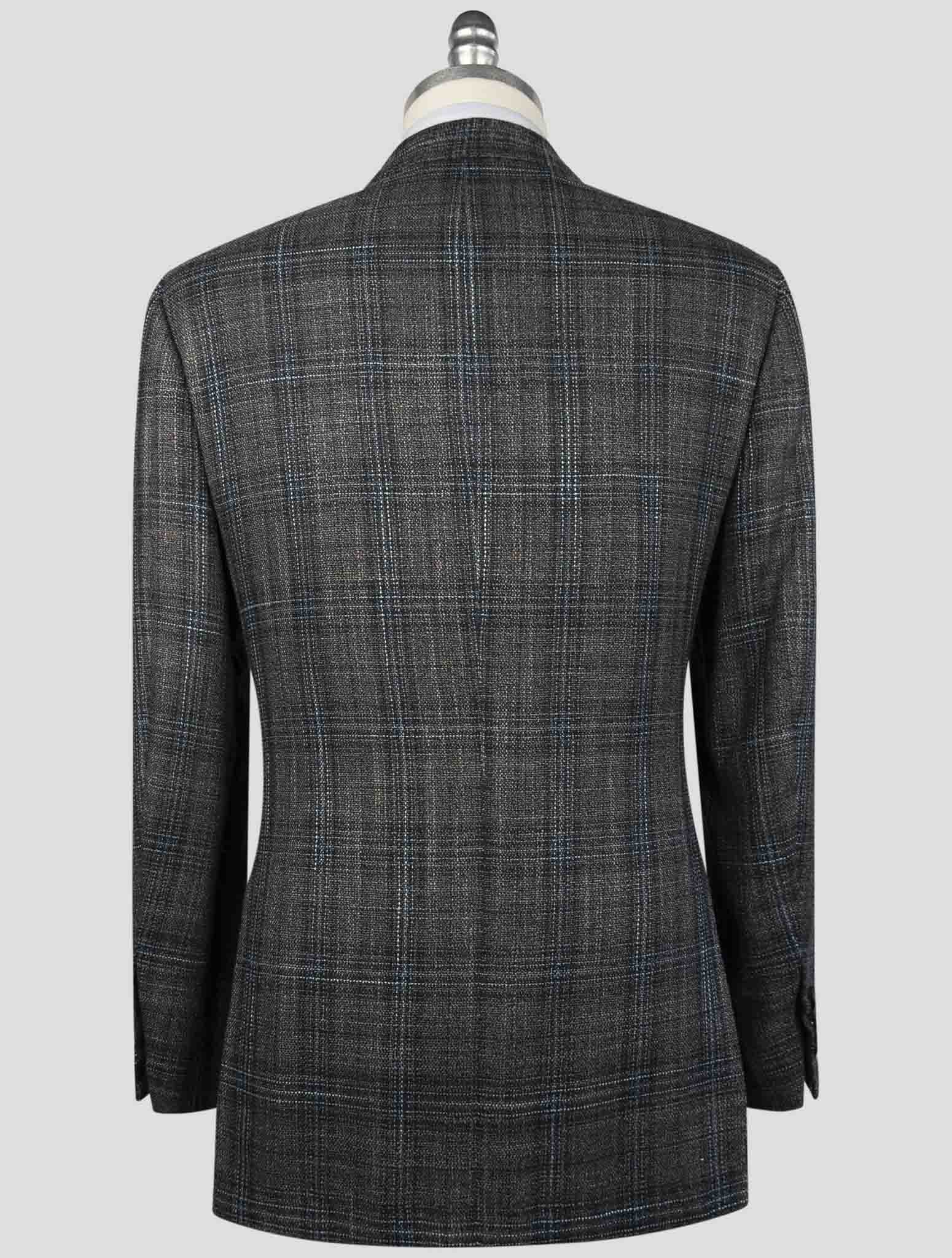 Kiton Dark Gray Cashmere Silk Virgin Wool Blazer