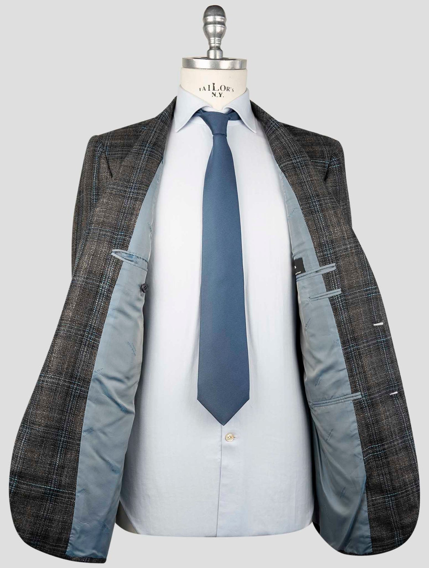 Kiton Dark Gray Cashmere Silk Virgin Wool Blazer