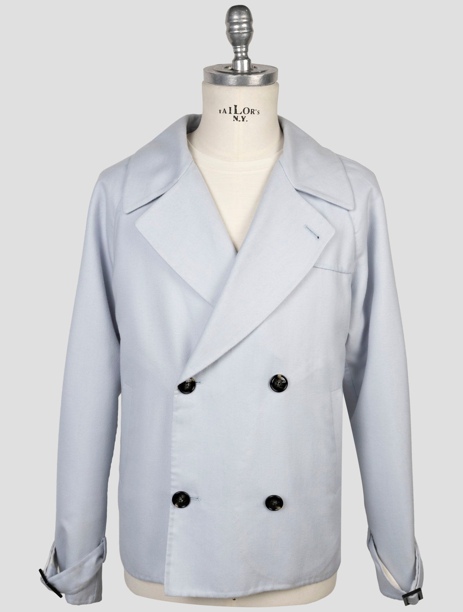 Kiton Light Blue Cashmere Silk Blazer