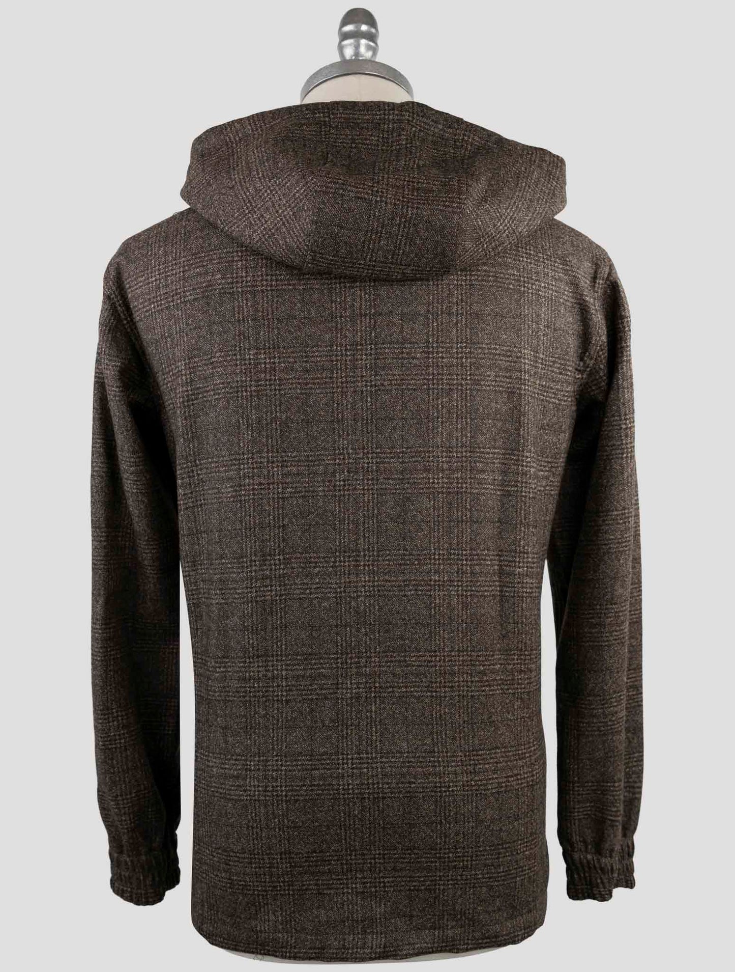 Kiton Brown Virgin Wool Sweater Full Zip