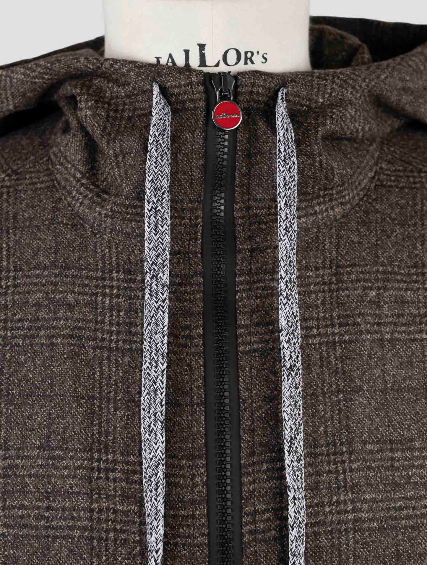 Kiton Brown Virgin Wool Sweater Full Zip