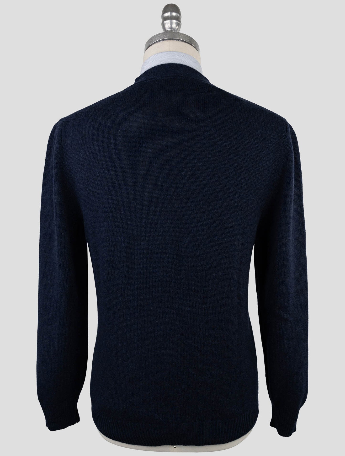 Kiton Blue Gray Cashmere Sweater Cardigan