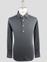 Kiiton Gray Cotton Sweater Polo