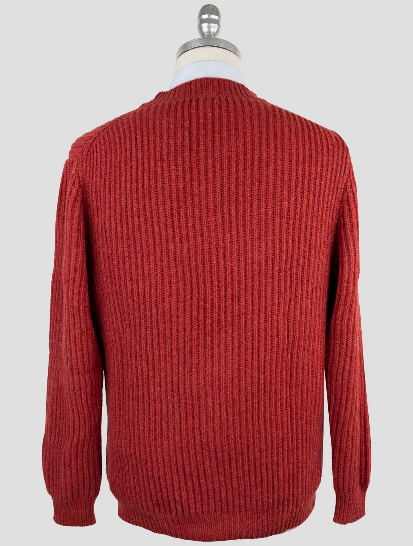 Kiton Red Cashmere Sweater Cardigan