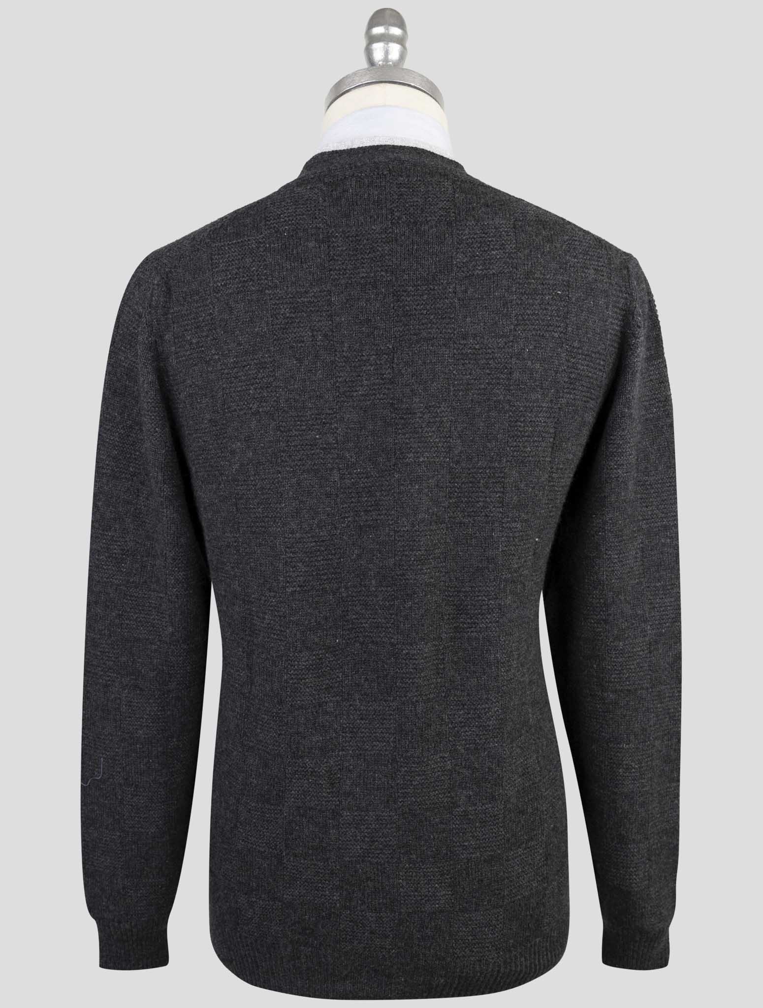 Kiton Dark Gray Cashmere Sweater Cardigan