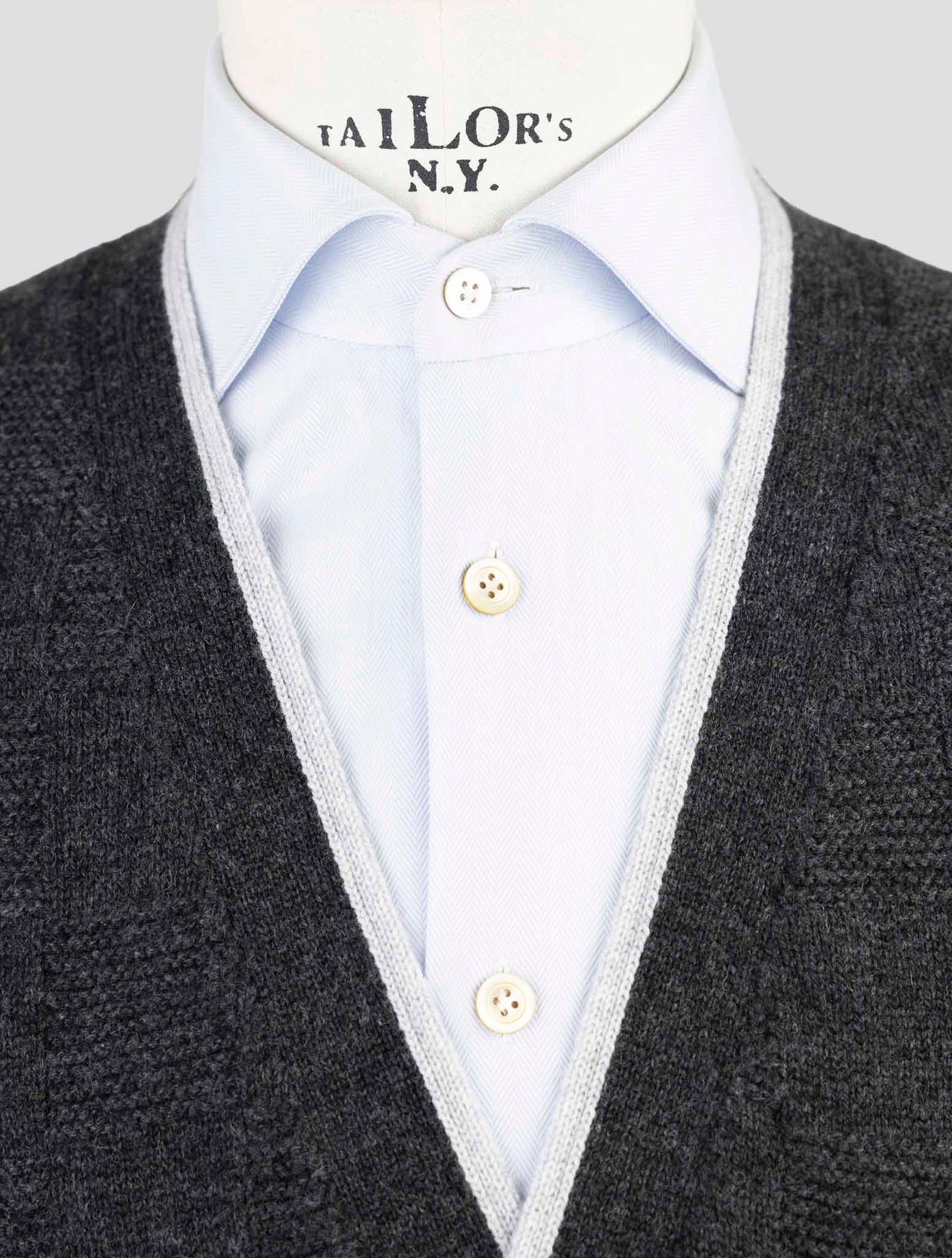 Kiton Dark Gray Cashmere Sweater Cardigan
