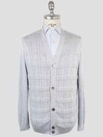Kiton Gray Silk Cotton Sweater Cardigan