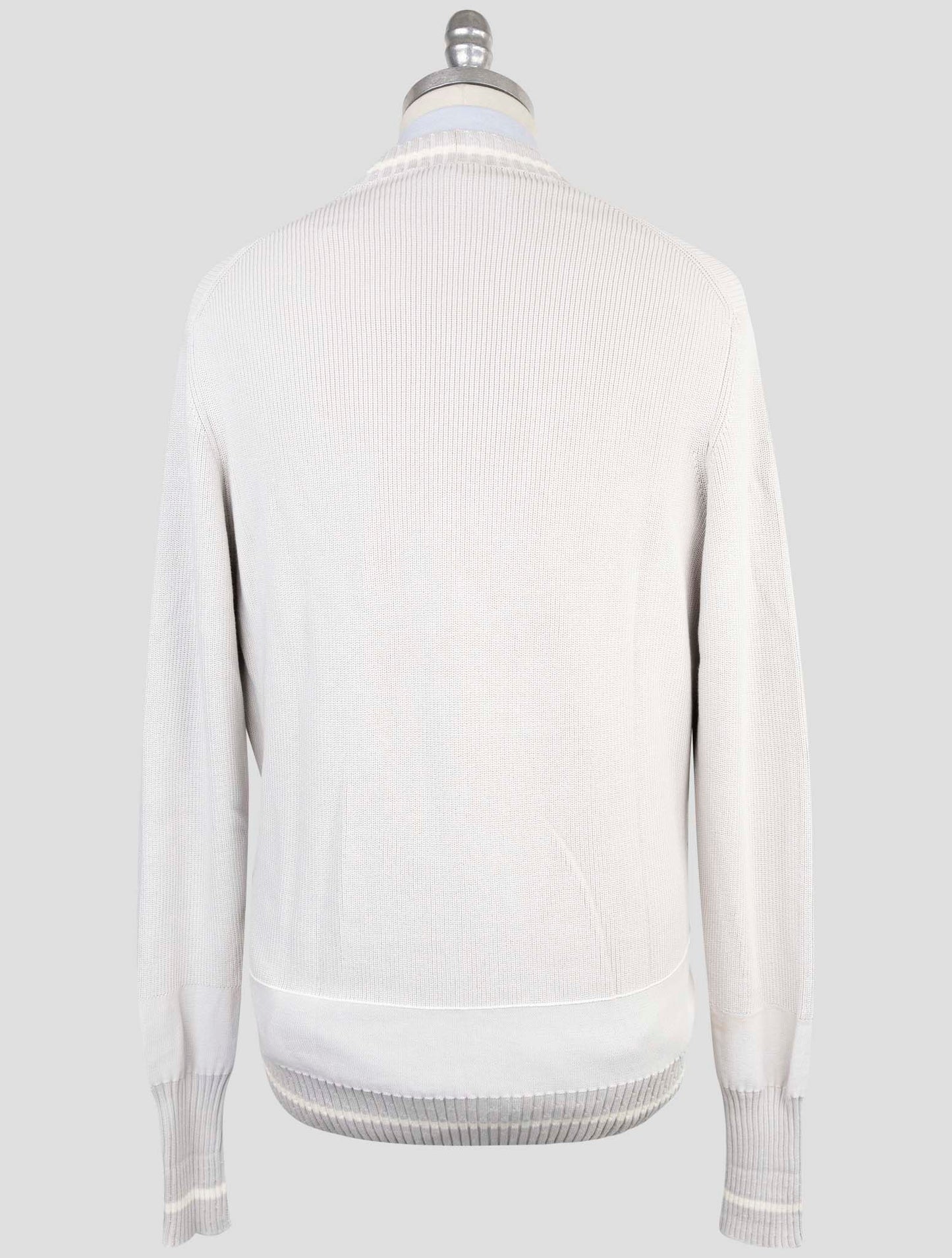 Kiton Gray Cotton Sweater Cardigan