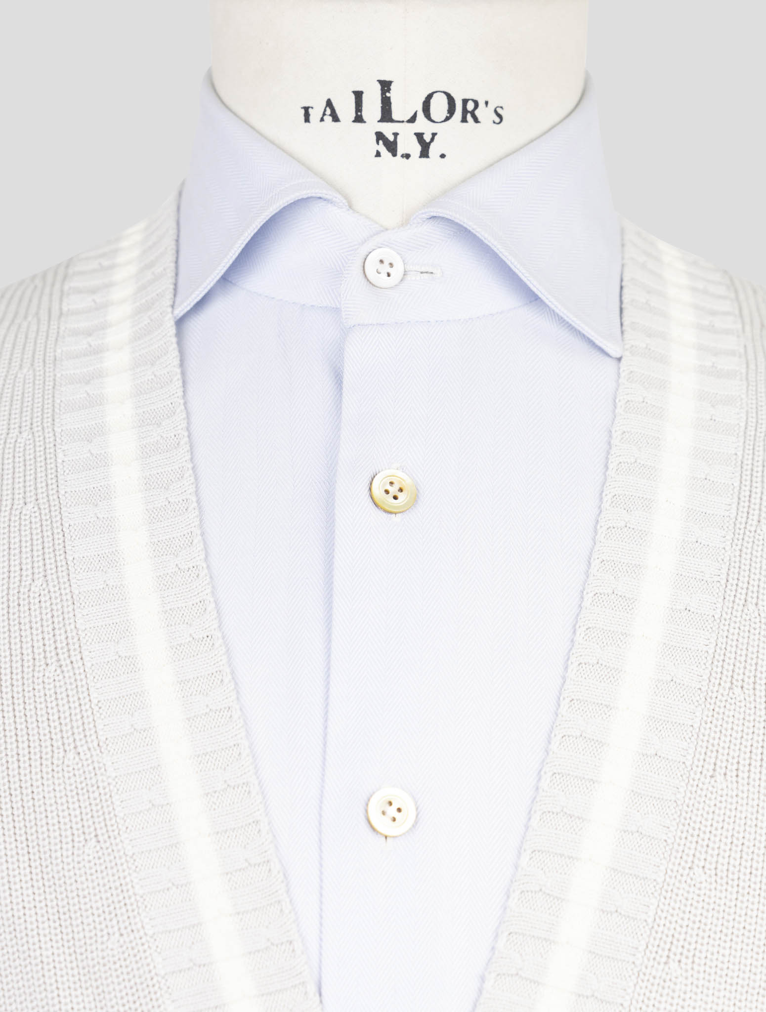 Kiton Gray Cotton Sweater Cardigan