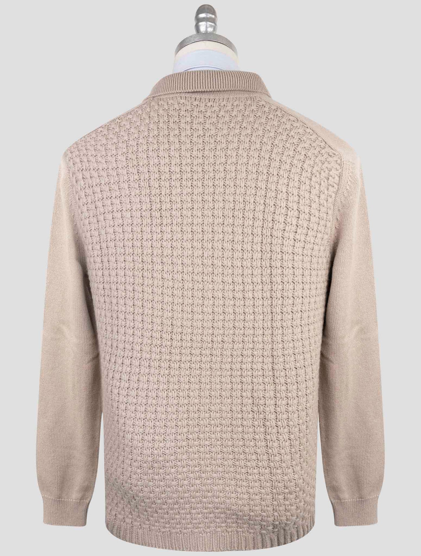 Kiton Beige Cashmere Sweater Cardigan