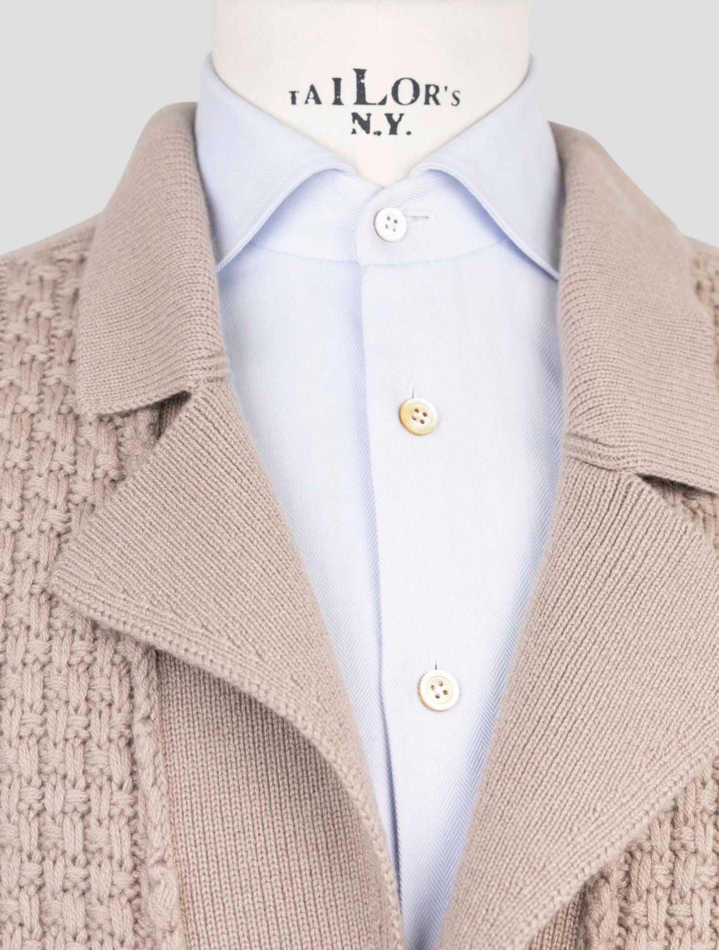 Kiton Beige Cashmere Sweater Cardigan