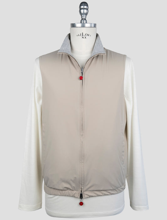 Kiton Taupe Gray Pl Viscose Ea Reverse Gilet