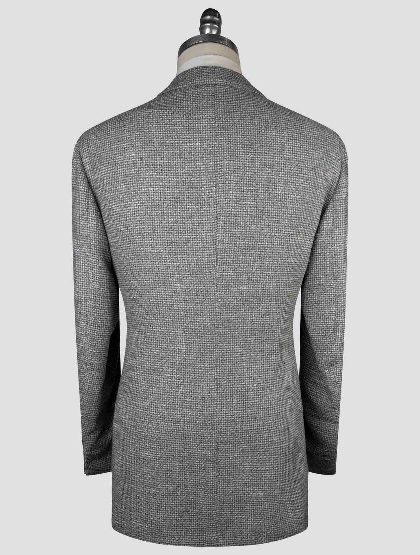 Kiton Gray Cashmere Silk Cotton Virgin Wool Pa Blazer