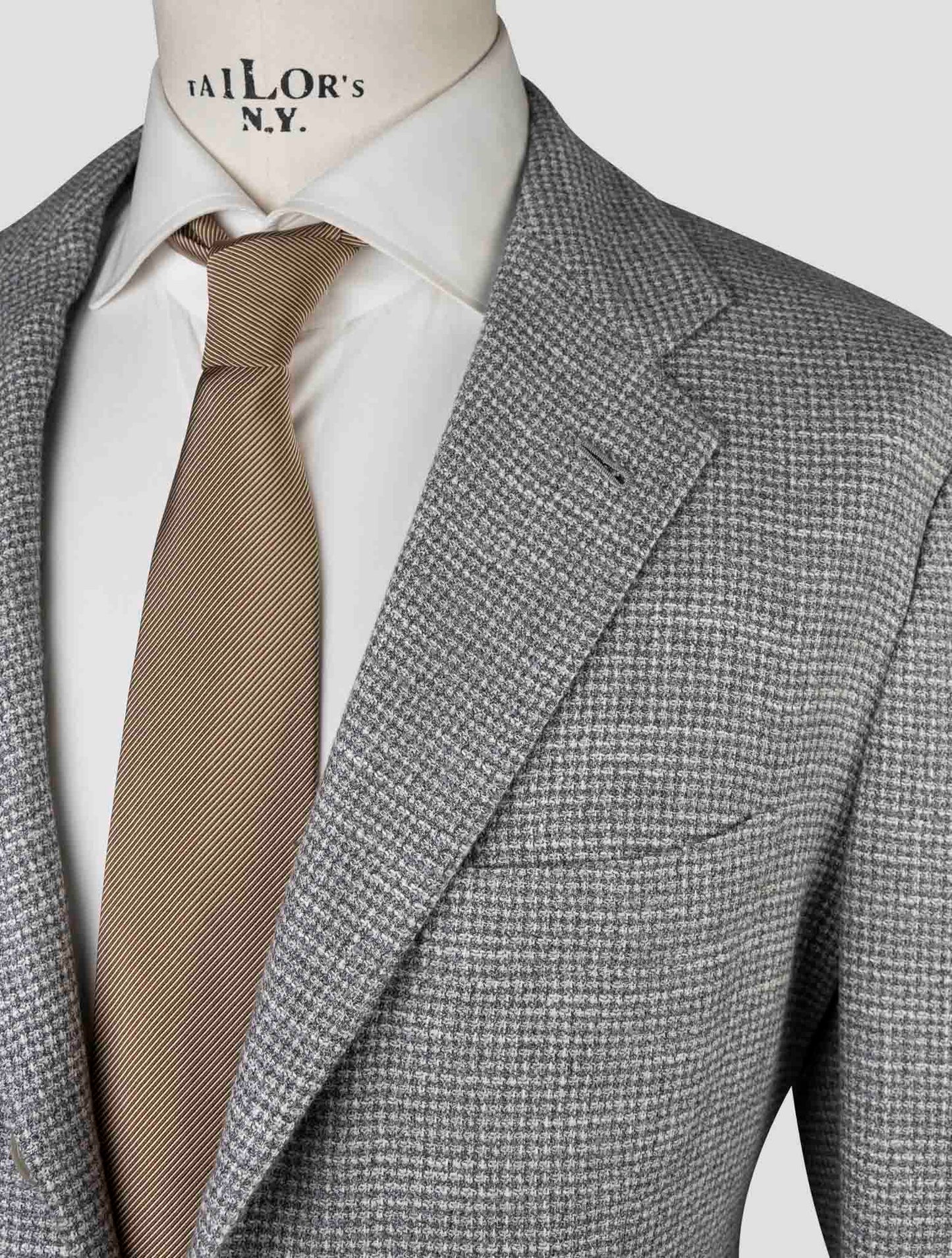 Kiton Gray Cashmere Silk Cotton Virgin Wool Pa Blazer