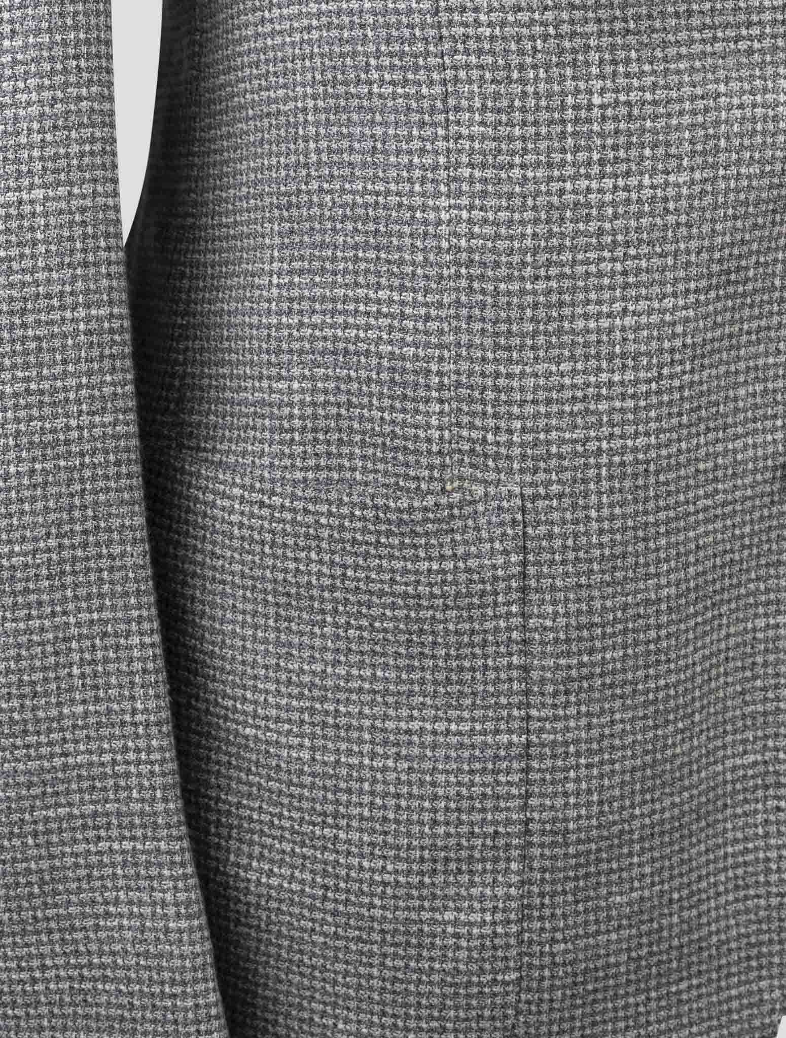 Kiton Gray Cashmere Silk Cotton Virgin Wool Pa Blazer
