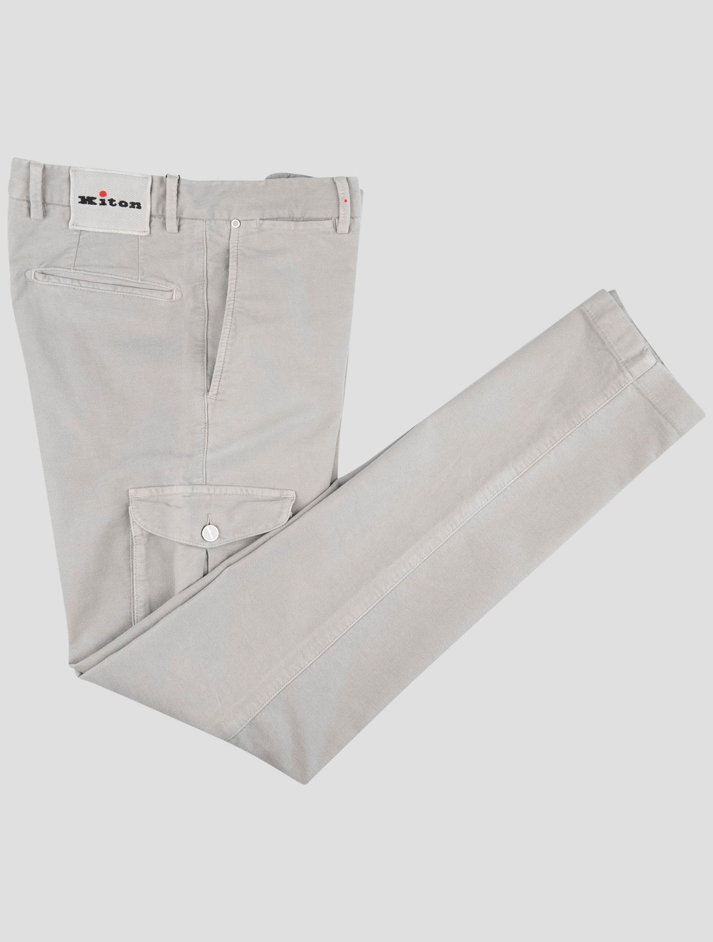 Kiton Gray Cotton Cashmere Ea Cargo Pants