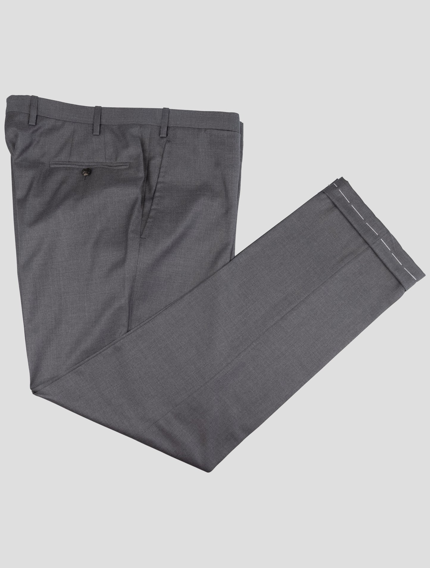 Kiton Gray Wool Dress Pants