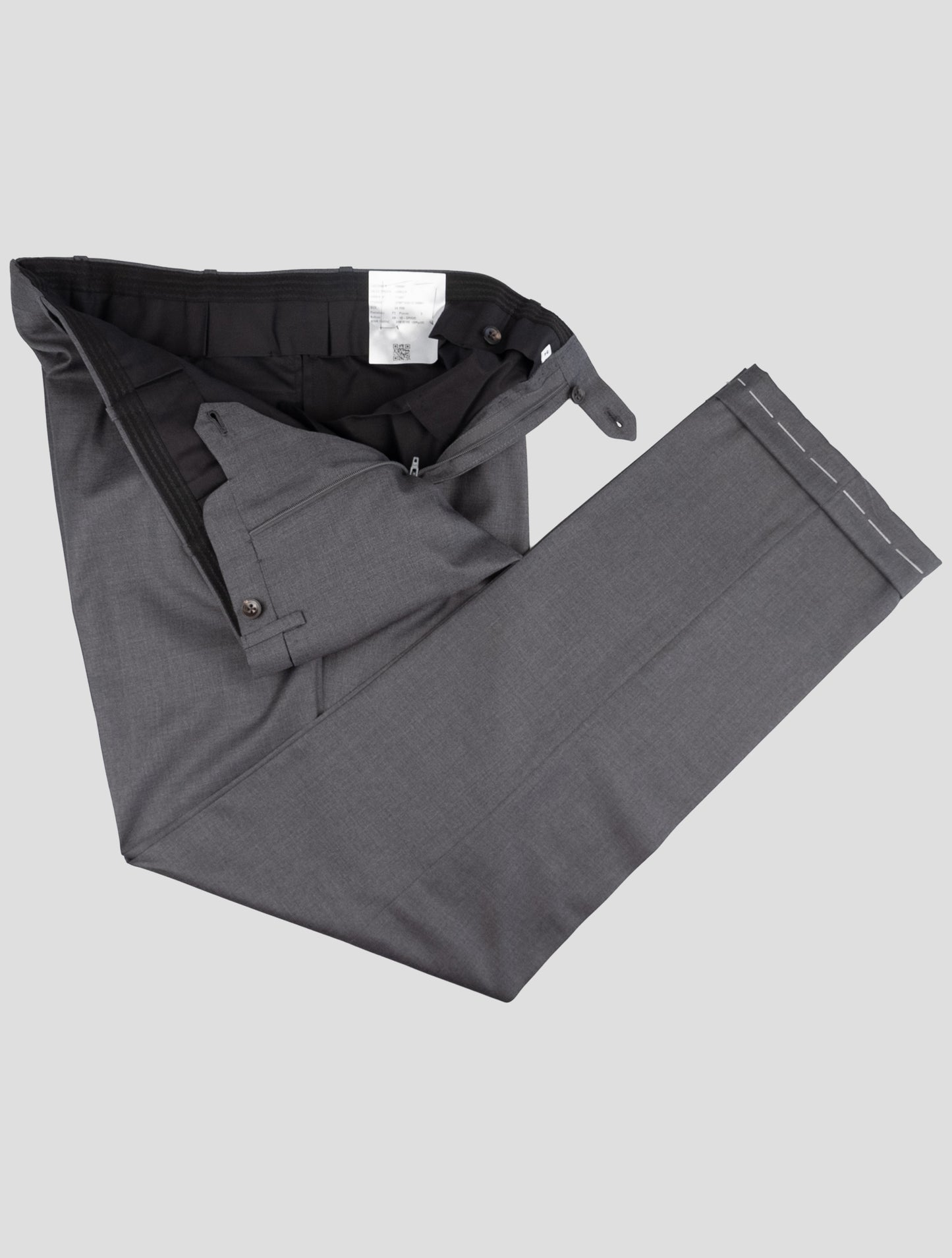 Kiton Gray Wool Dress Pants