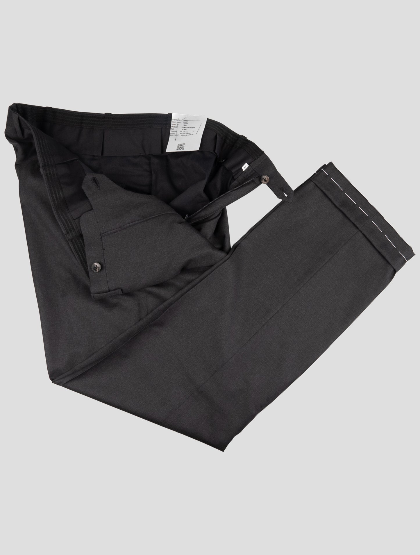 Kiton Gray Wool Dress Pants