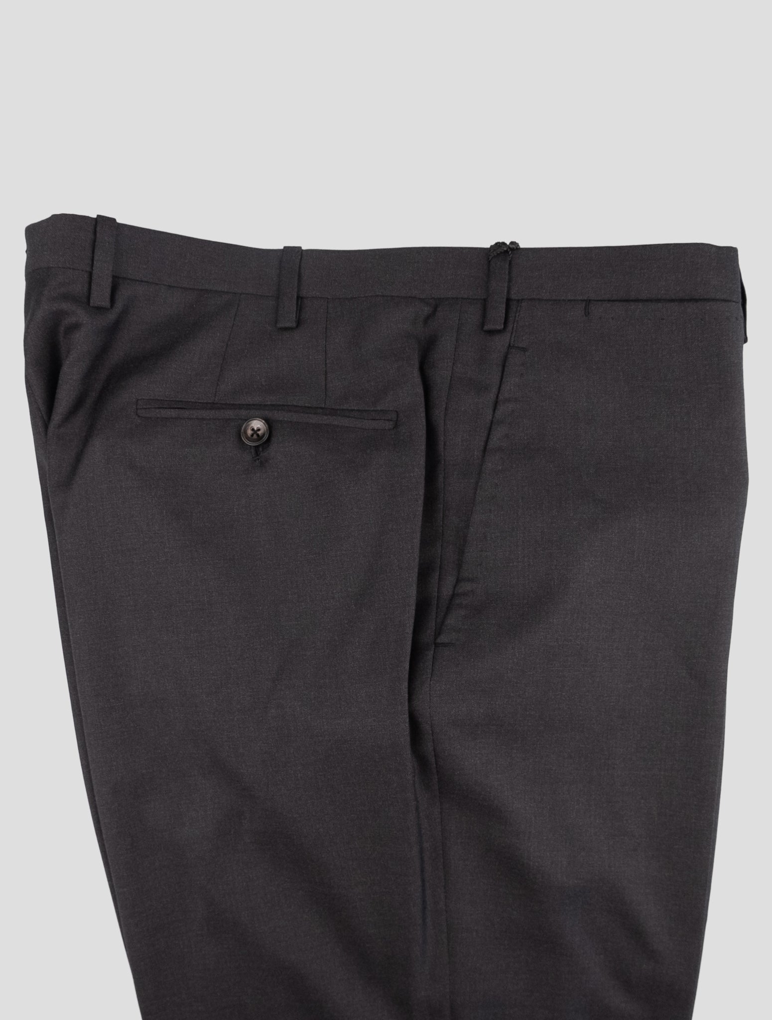 Kiton Gray Wool Dress Pants